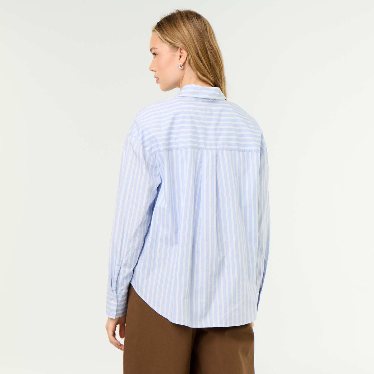 Striped long-sleeved shirt BLUE