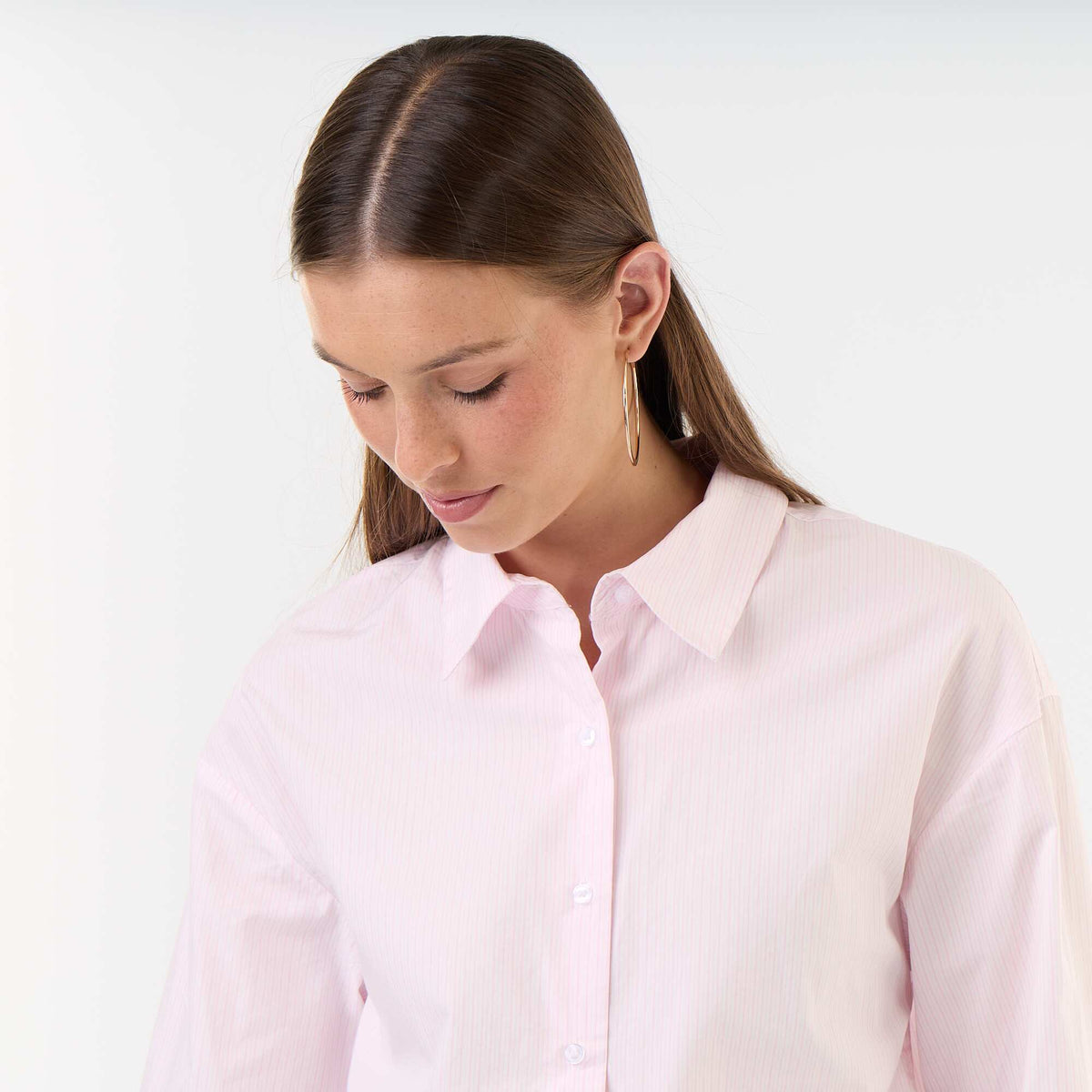 Striped long-sleeved shirt PINK
