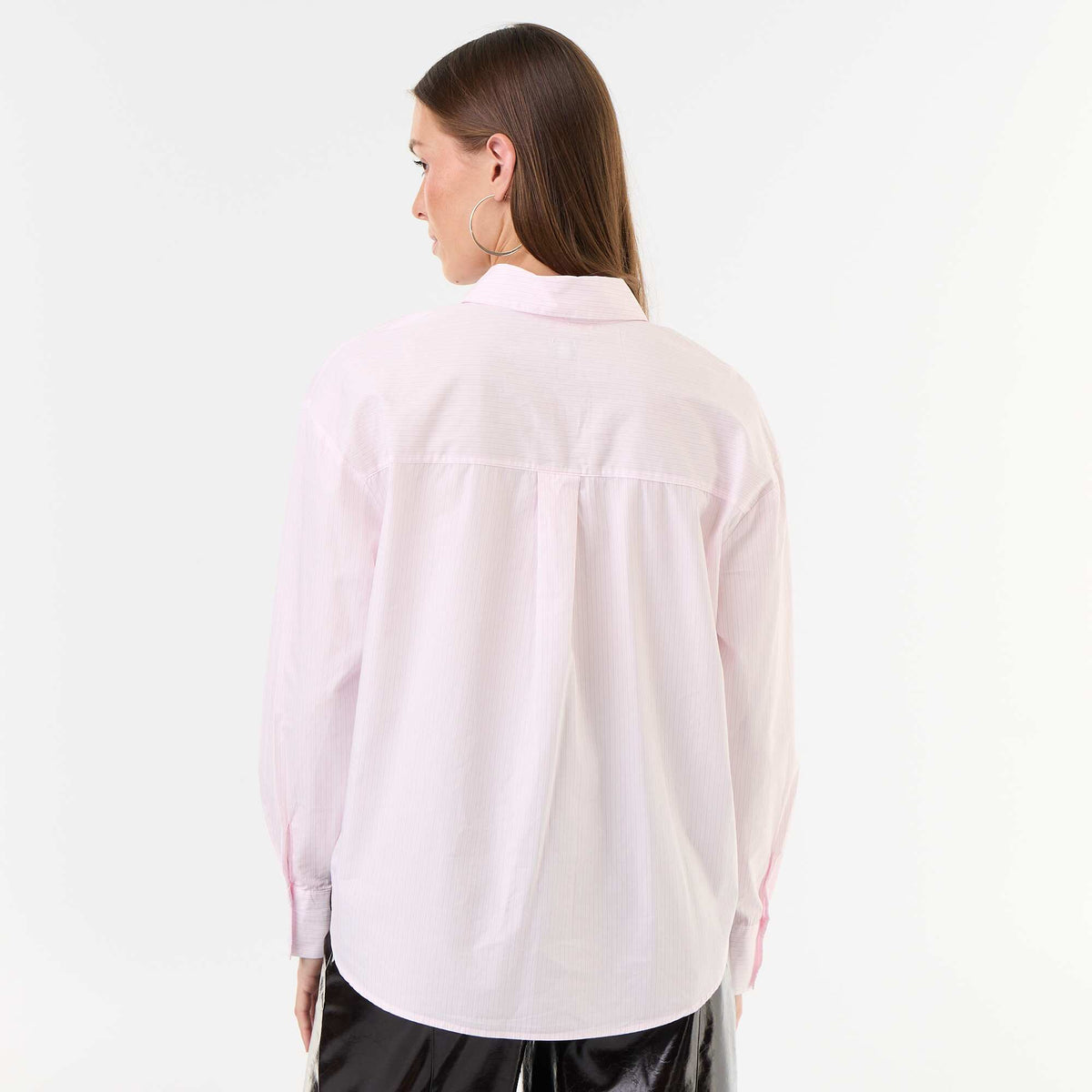 Striped long-sleeved shirt PINK