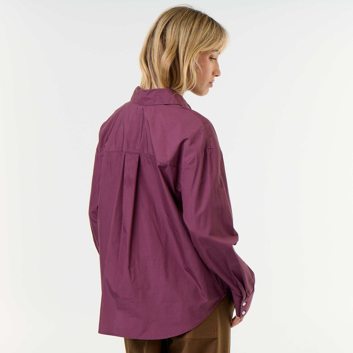 Striped long-sleeved shirt PURPLE