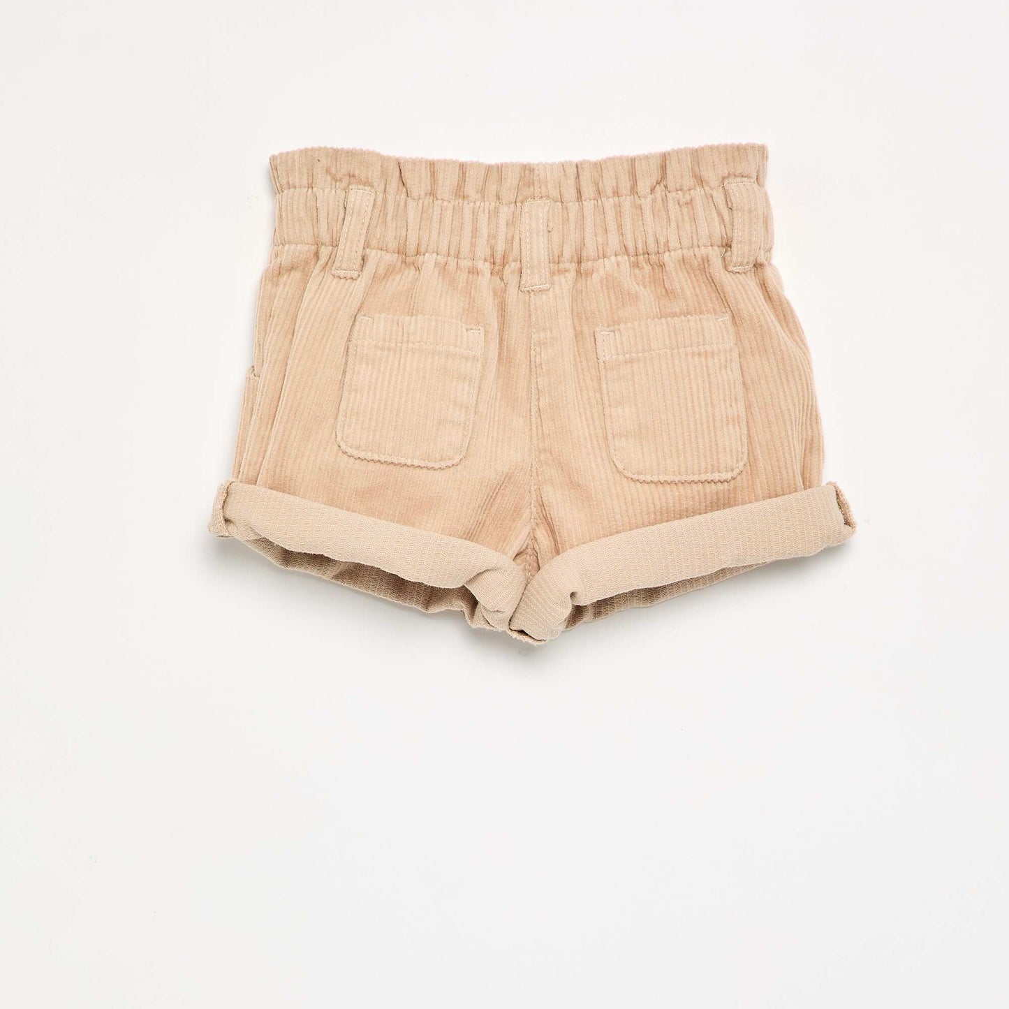 Paperbag corduroy shorts BEIGE
