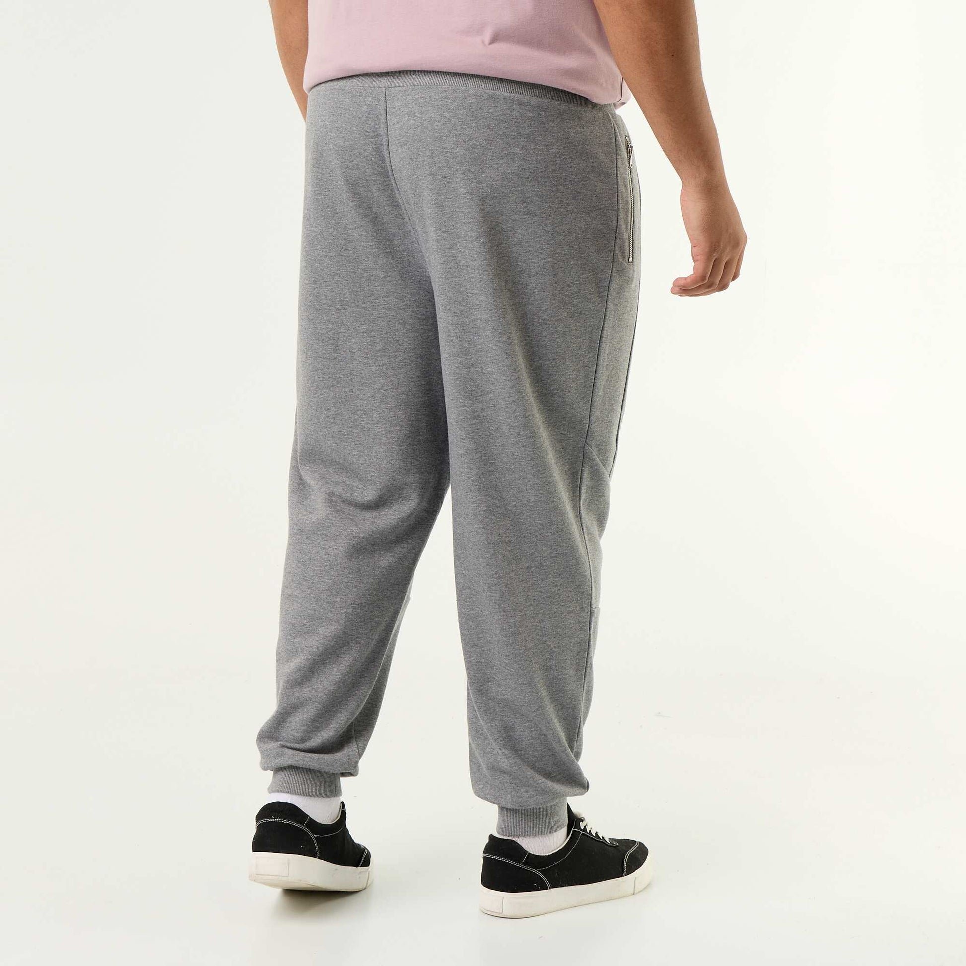 Cuffed Joggers with Zip Pockets GREY