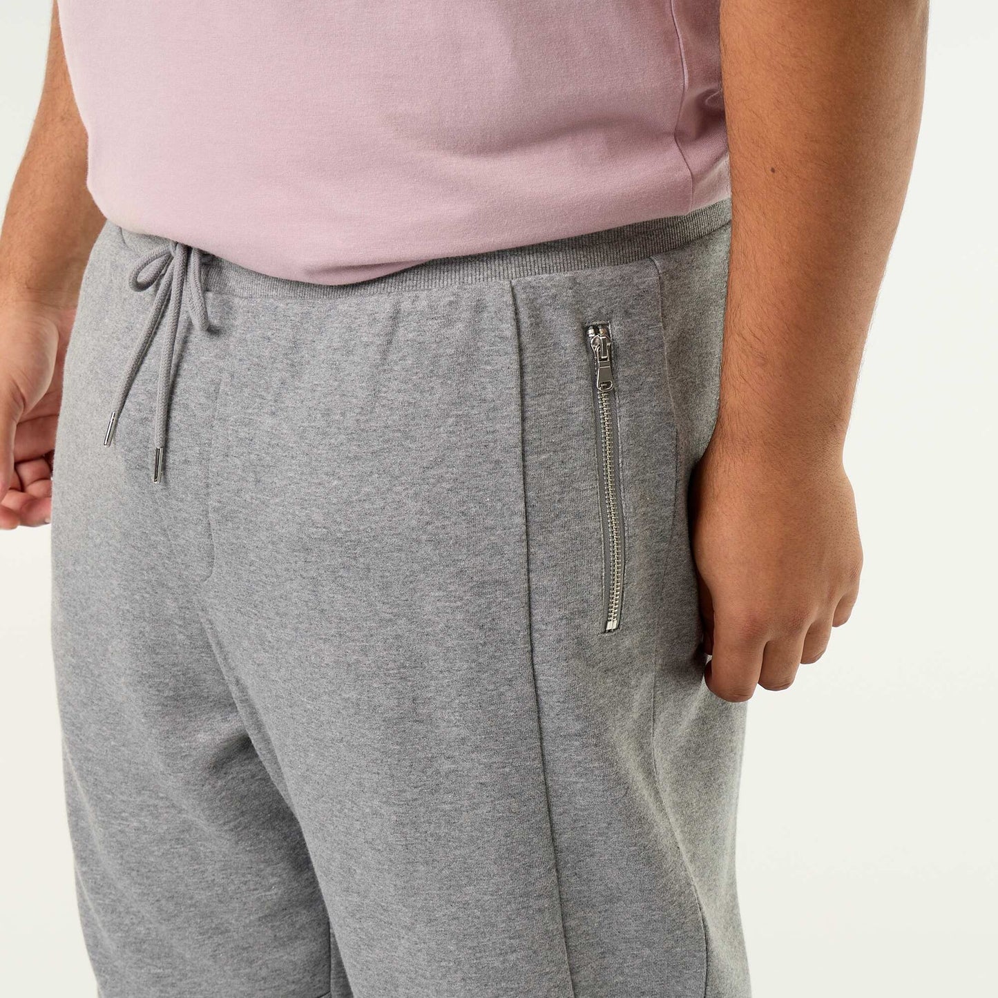 Cuffed Joggers with Zip Pockets GREY