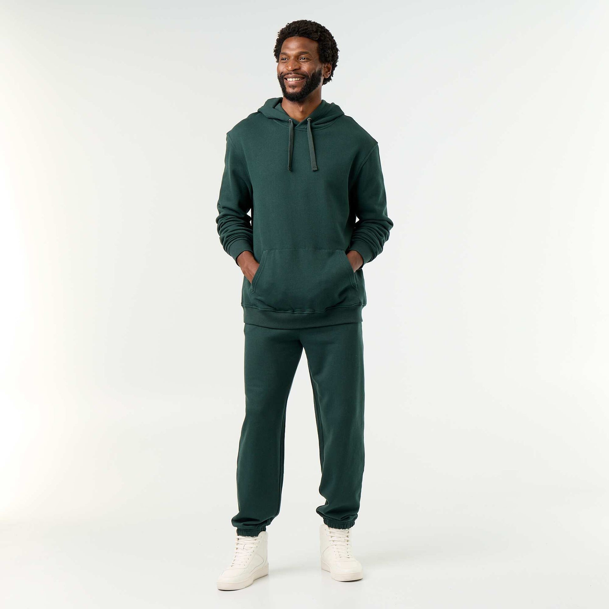 Lightweight plain jogging bottoms GREEN