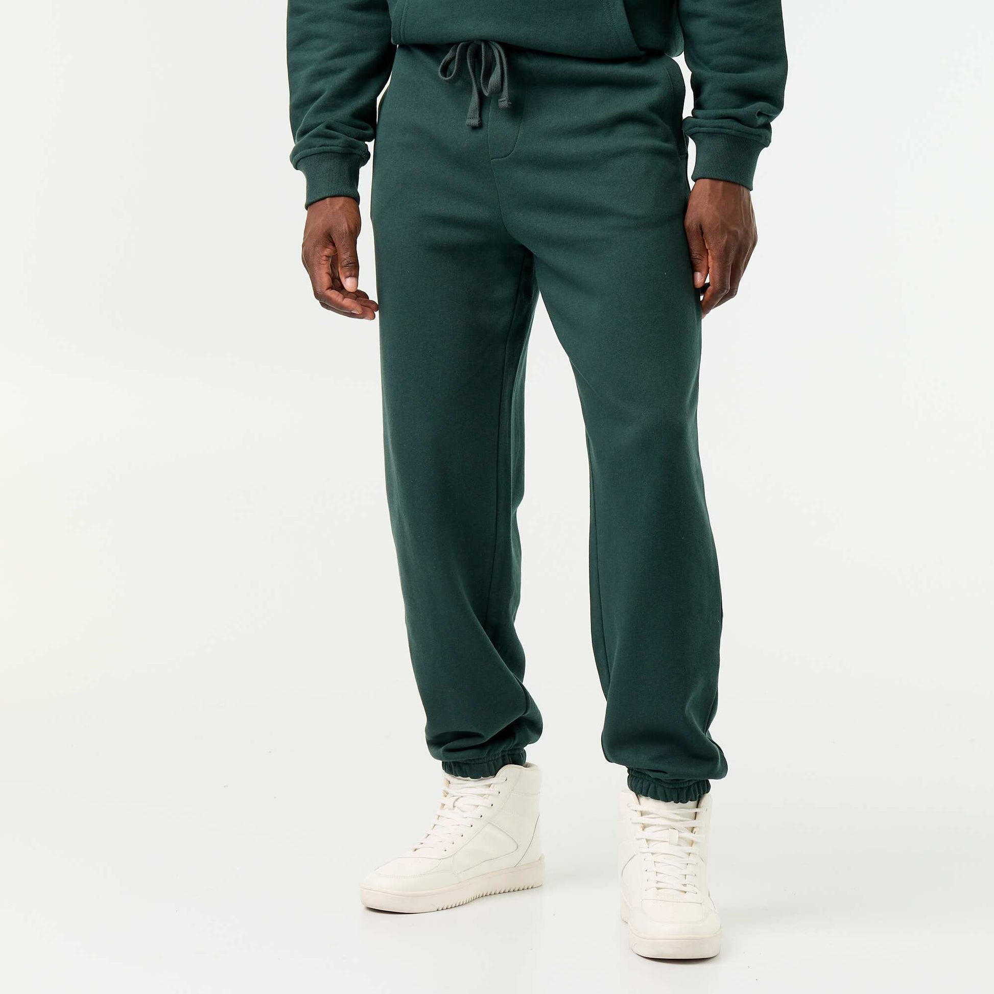 Lightweight plain jogging bottoms GREEN