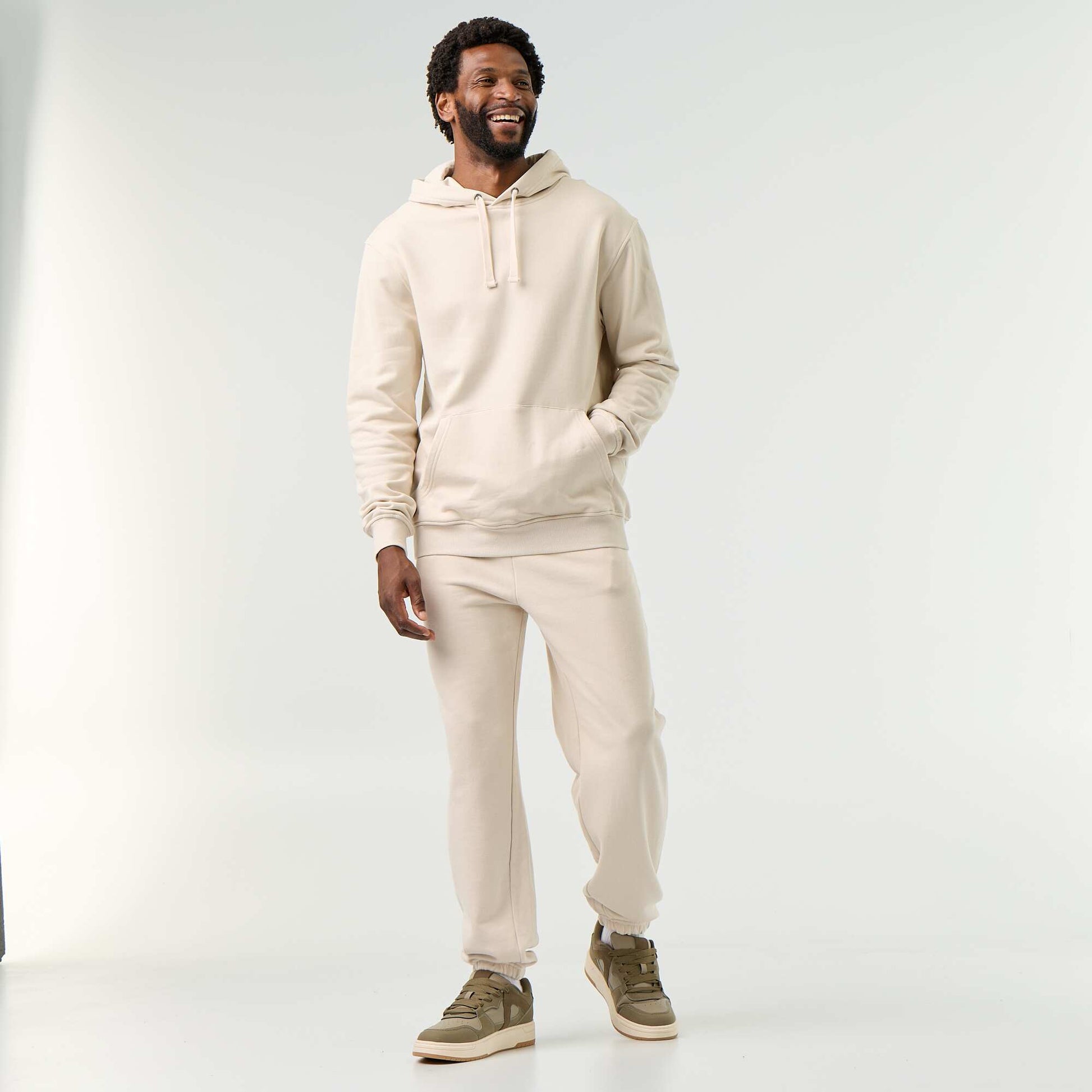 Solid Fleece Jogger Pants GREY