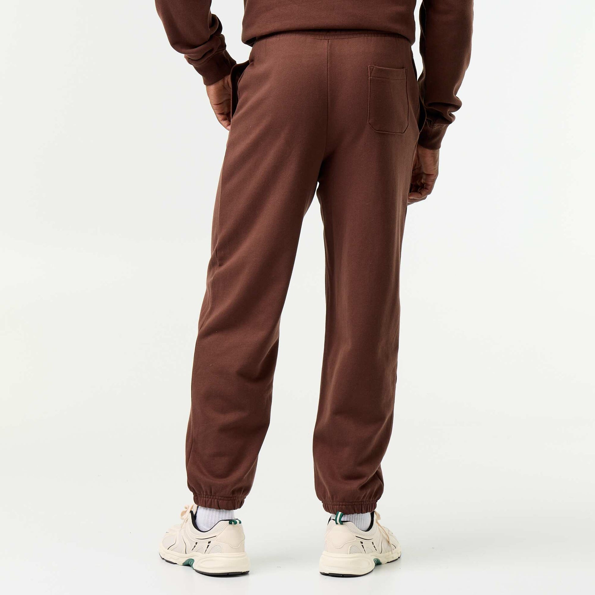 Solid Fleece Jogger Pants BROWN