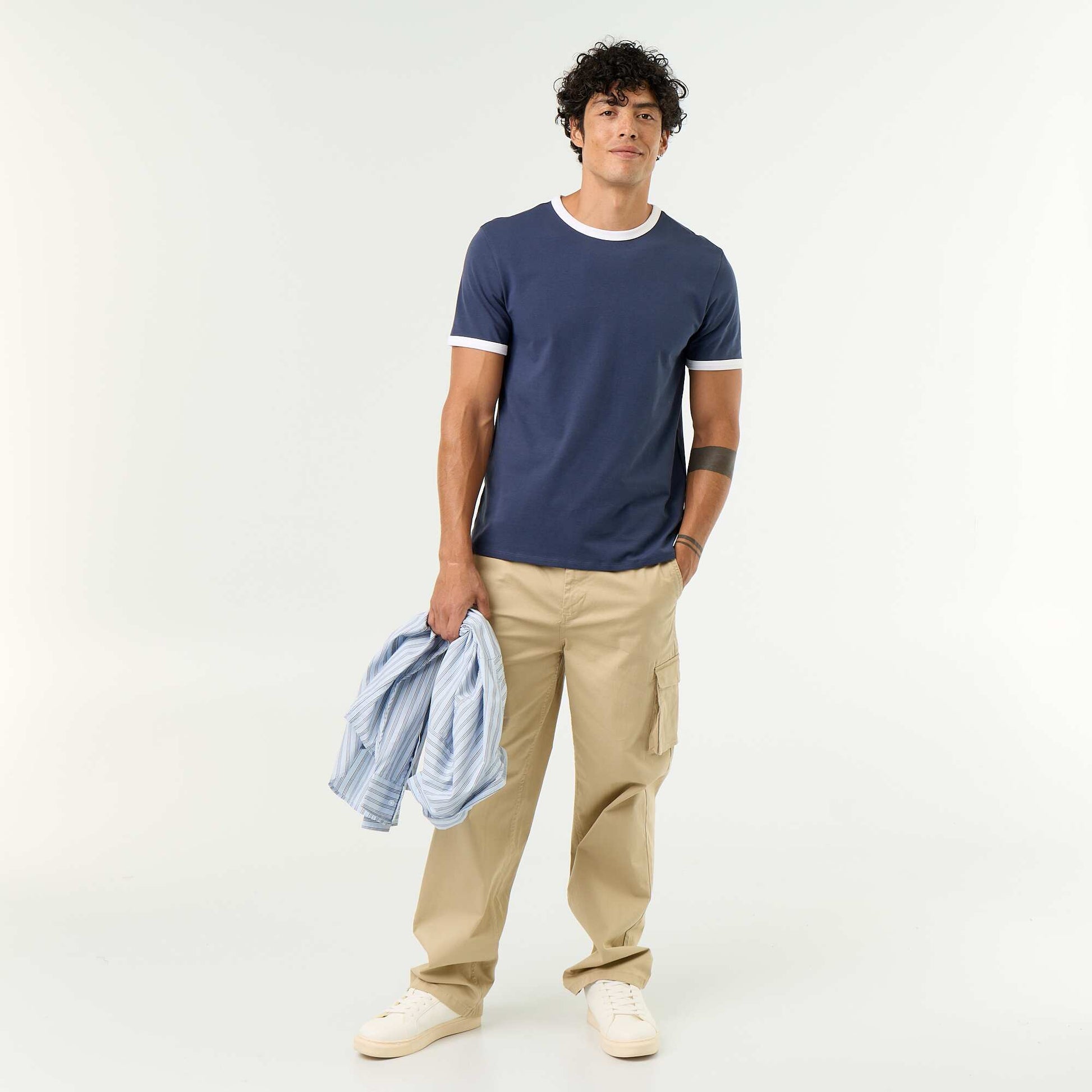 Regular Fit Multi-Pocket Trousers BEIGE