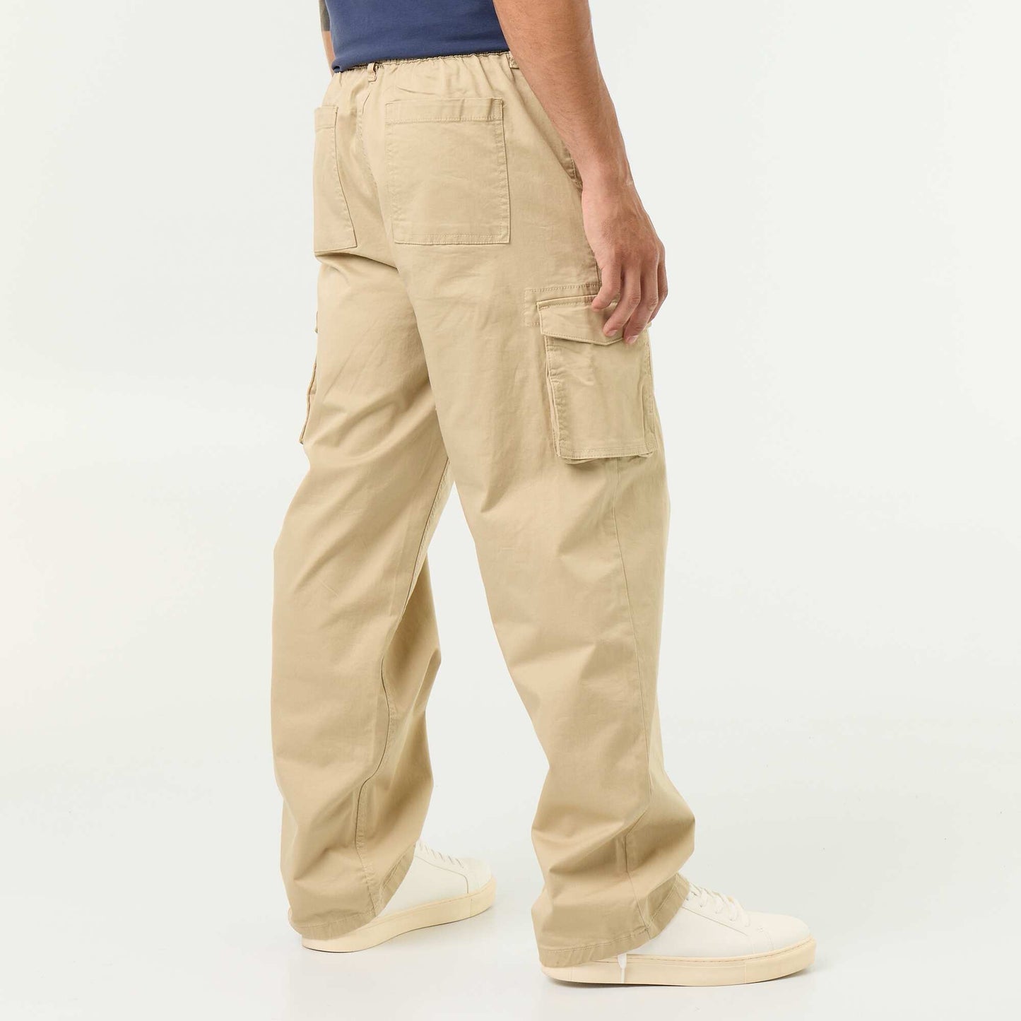 Regular Fit Multi-Pocket Trousers BEIGE