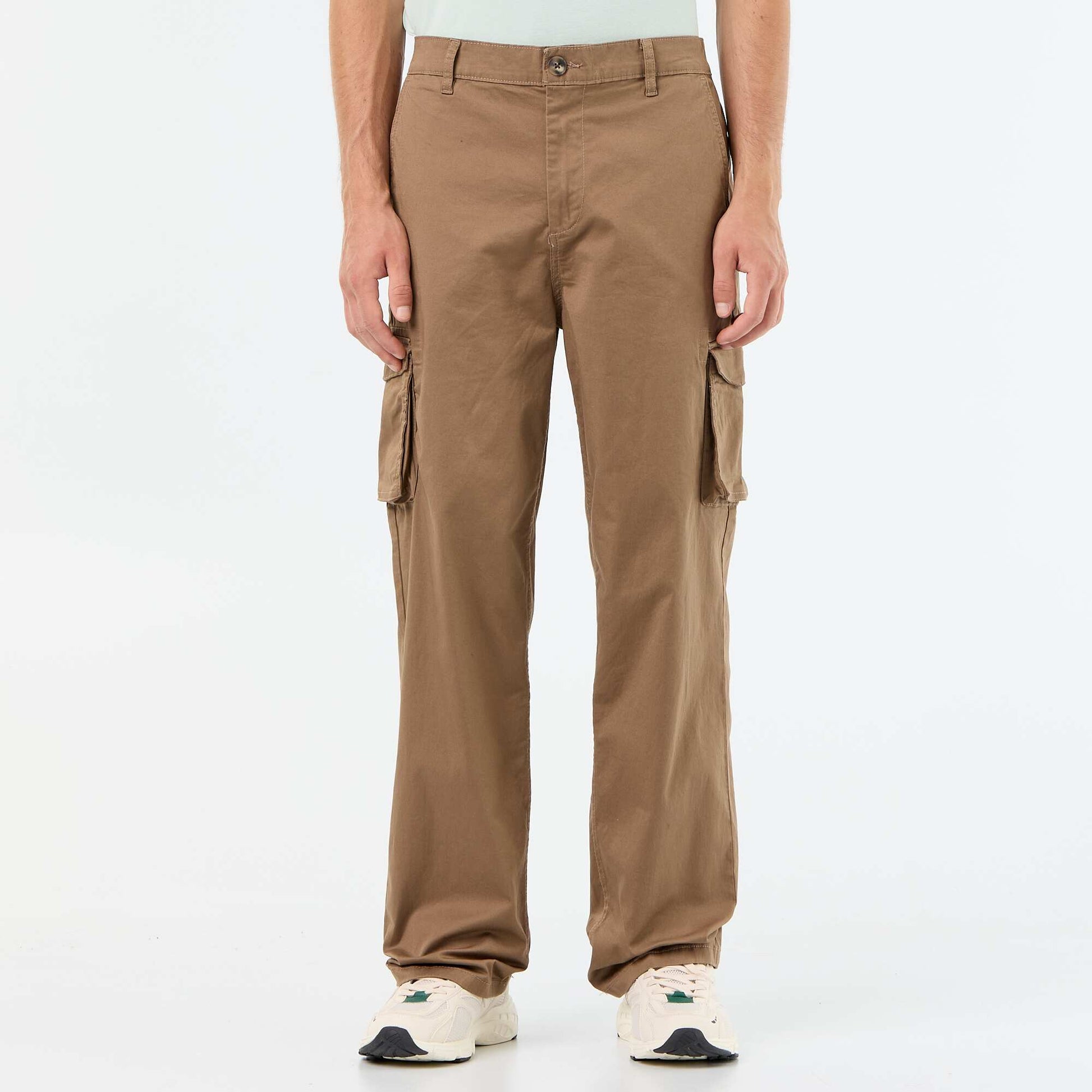Regular Fit Multi-Pocket Trousers BROWN