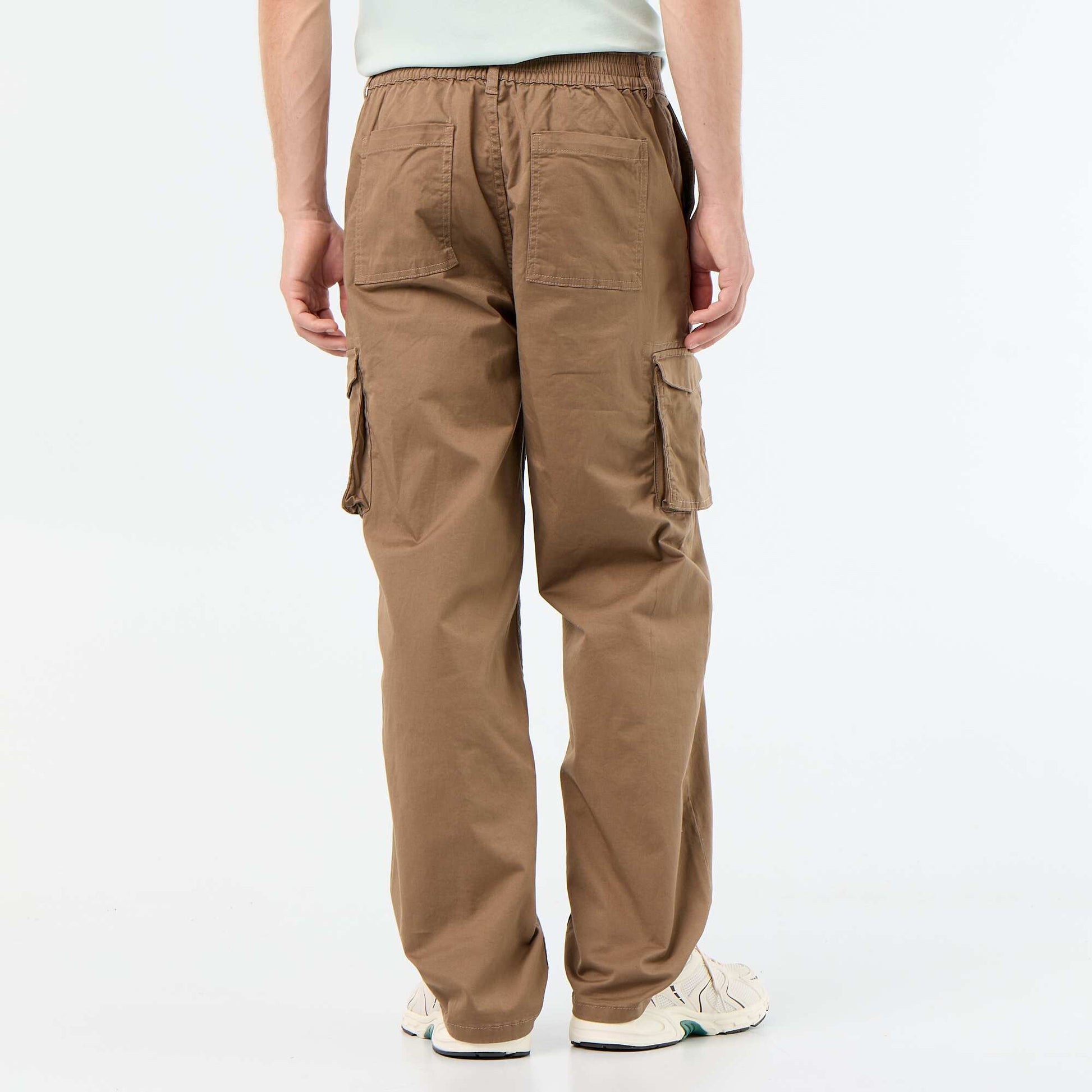 Regular Fit Multi-Pocket Trousers BROWN