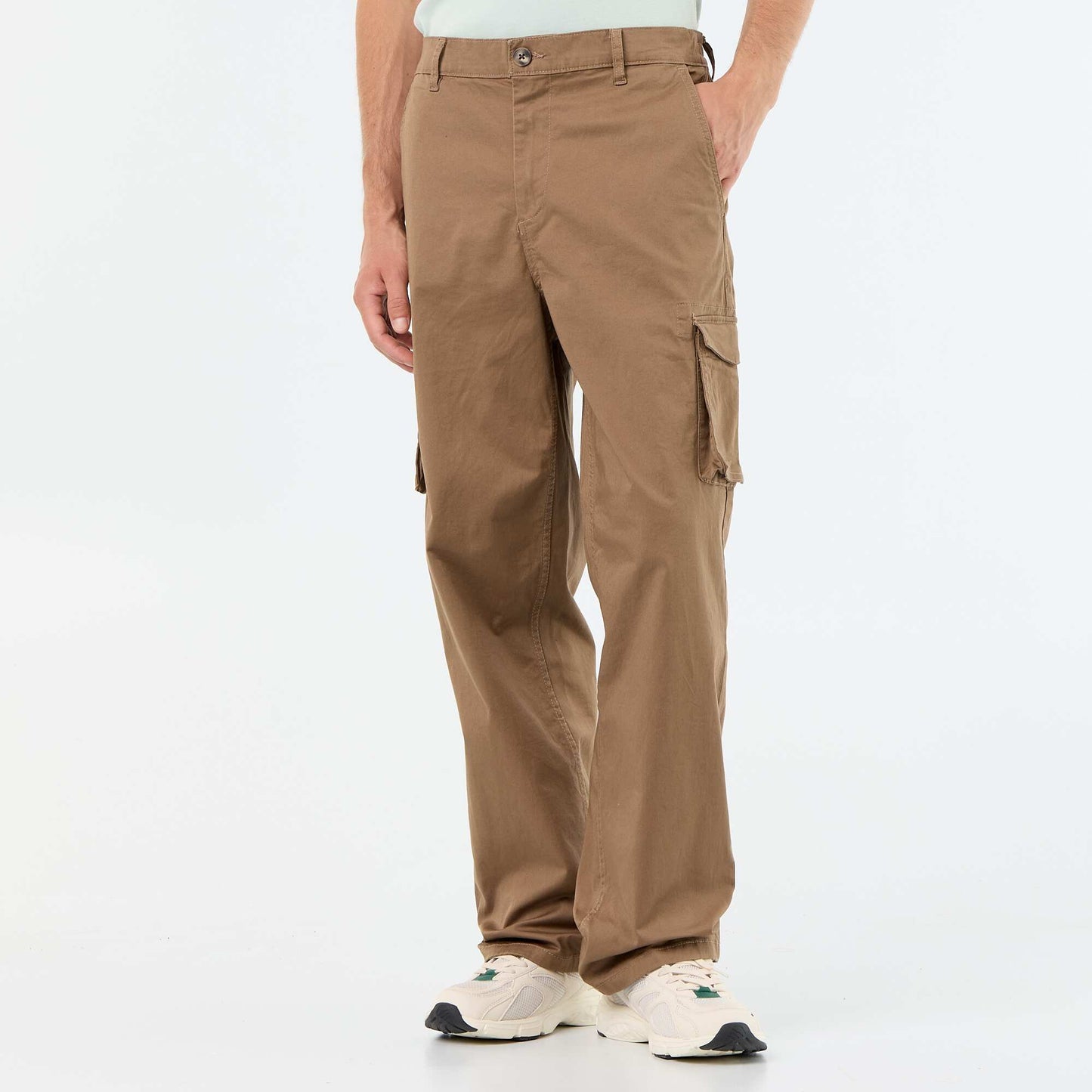 Regular Fit Multi-Pocket Trousers BROWN