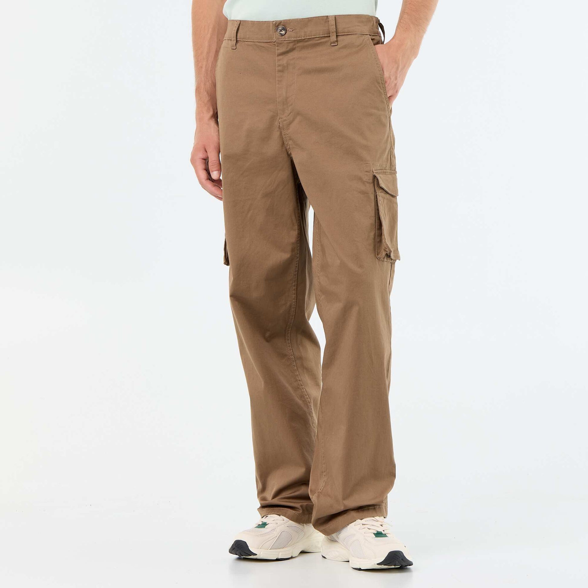 Regular Fit Multi-Pocket Trousers BROWN