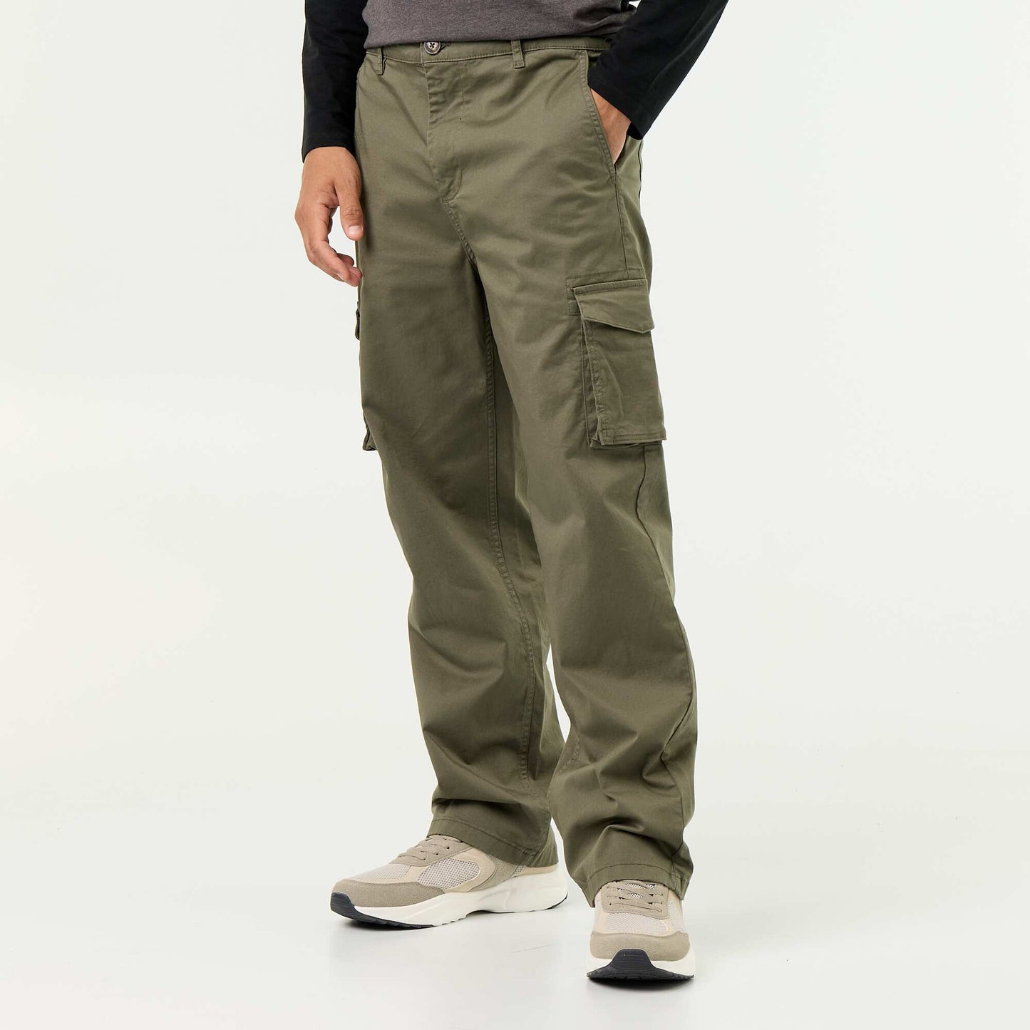 Regular Fit Multi-Pocket Trousers GREEN