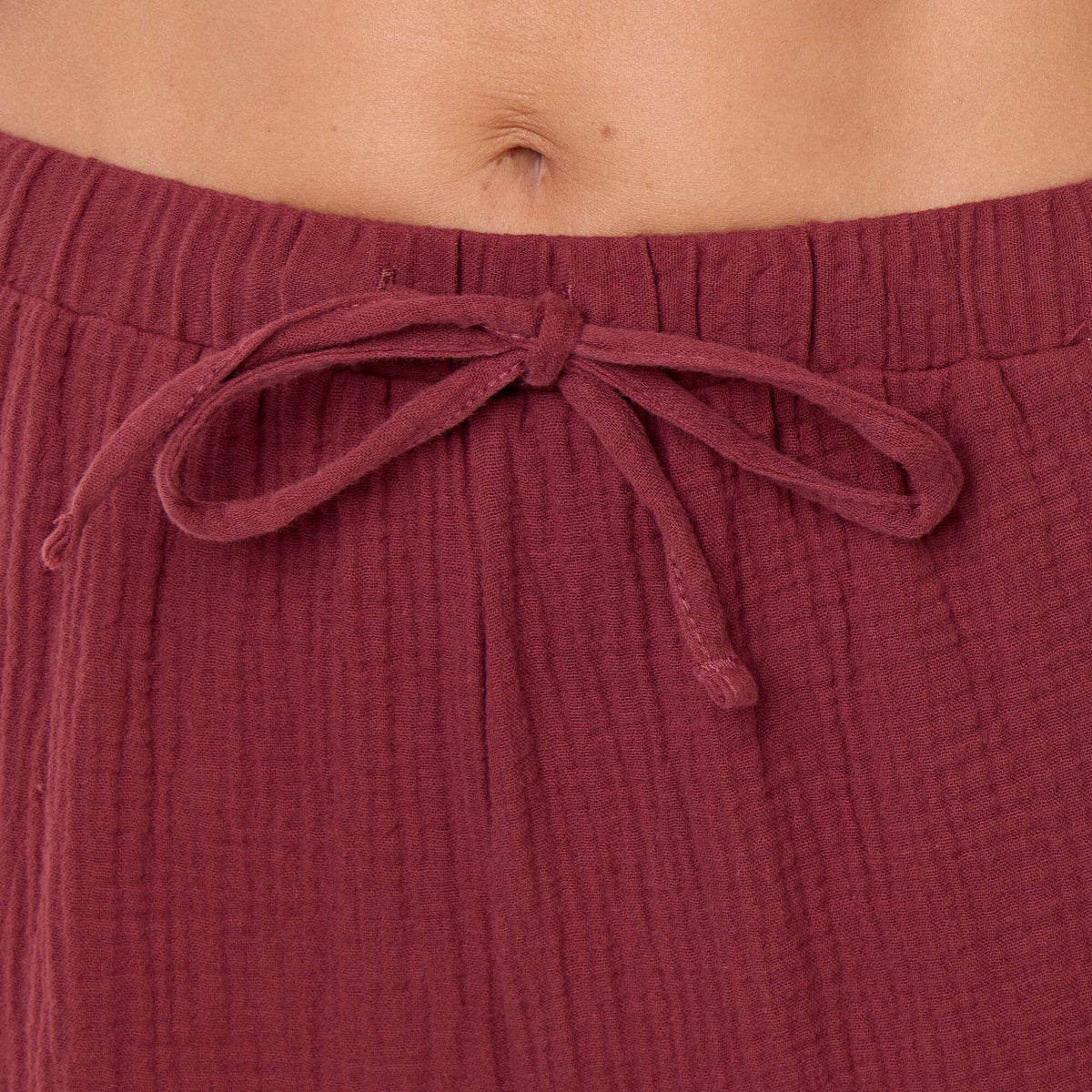 2-piece pajama set - in cotton gauze RED