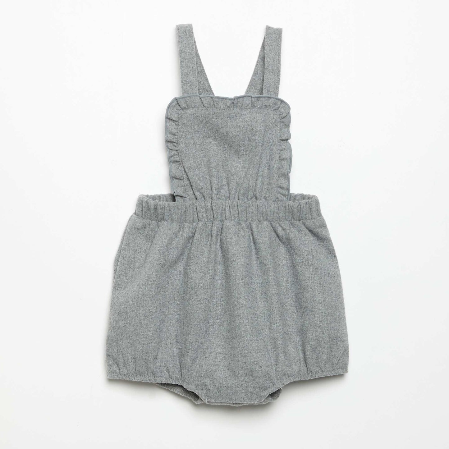 Flannel Romper with Straps GREY