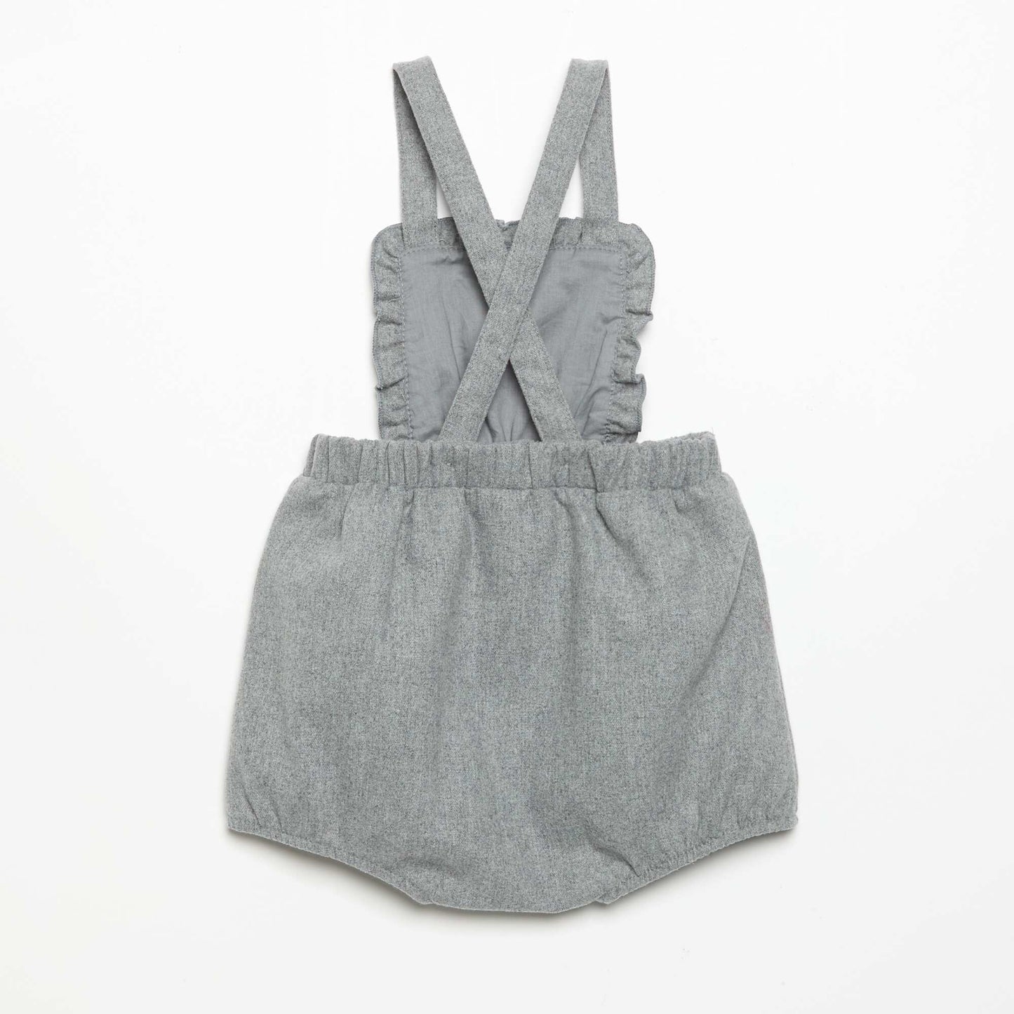 Flannel Romper with Straps GREY