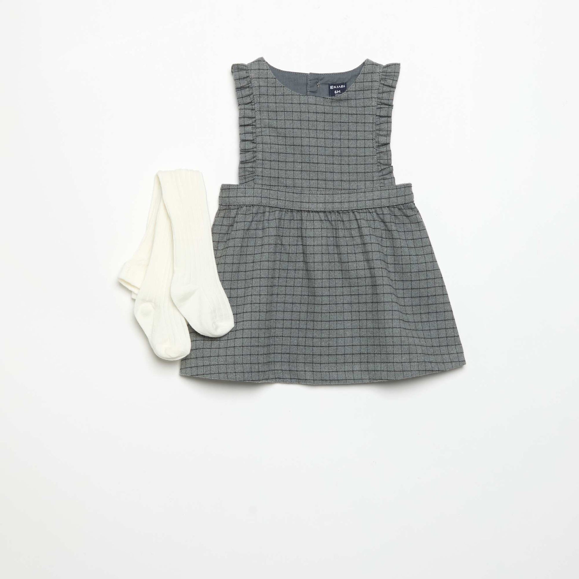 Sleeveless Dress and Tights Set GREY