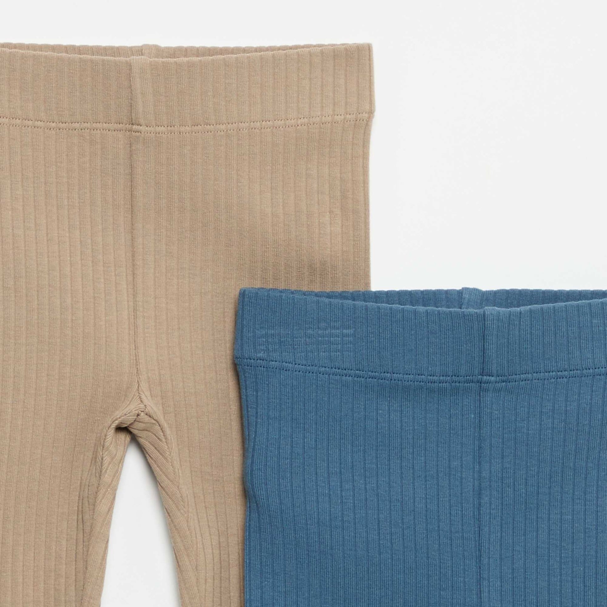 Pack of 2 Ribbed Leggings BLUE