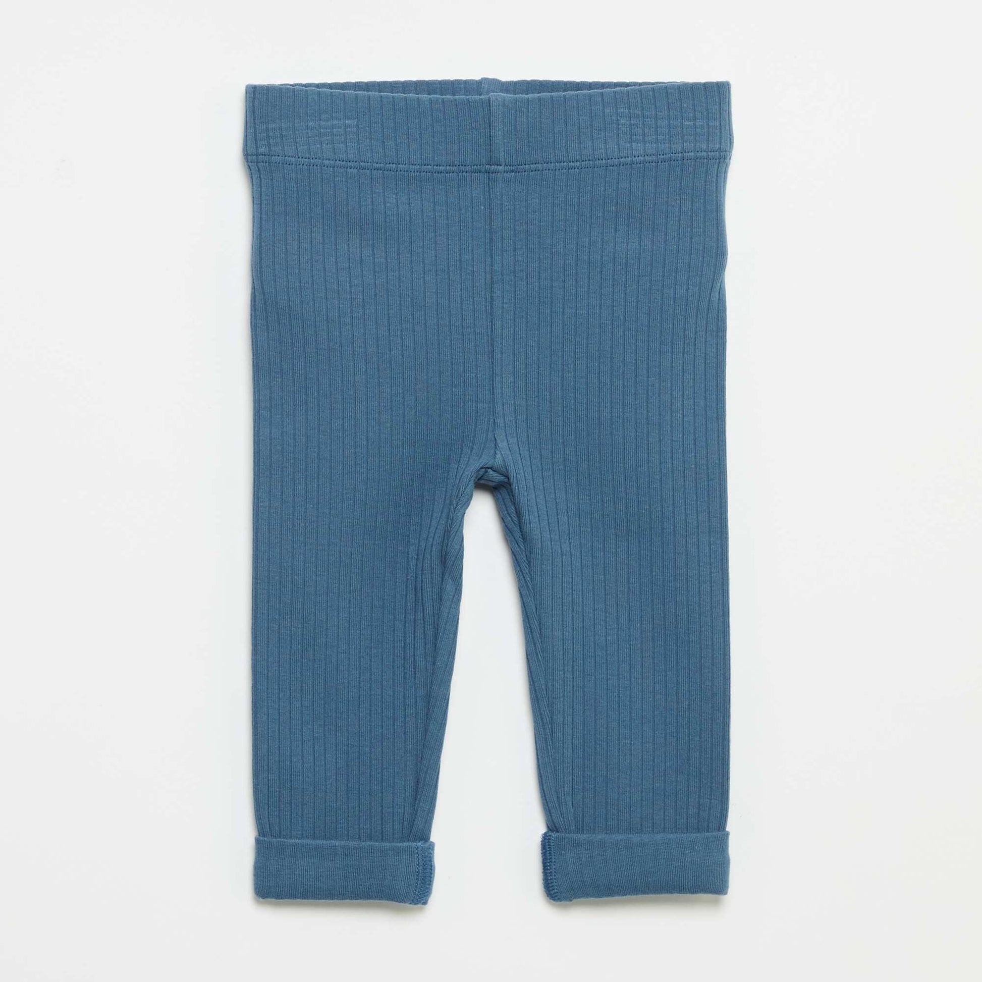 Pack of 2 Ribbed Leggings BLUE