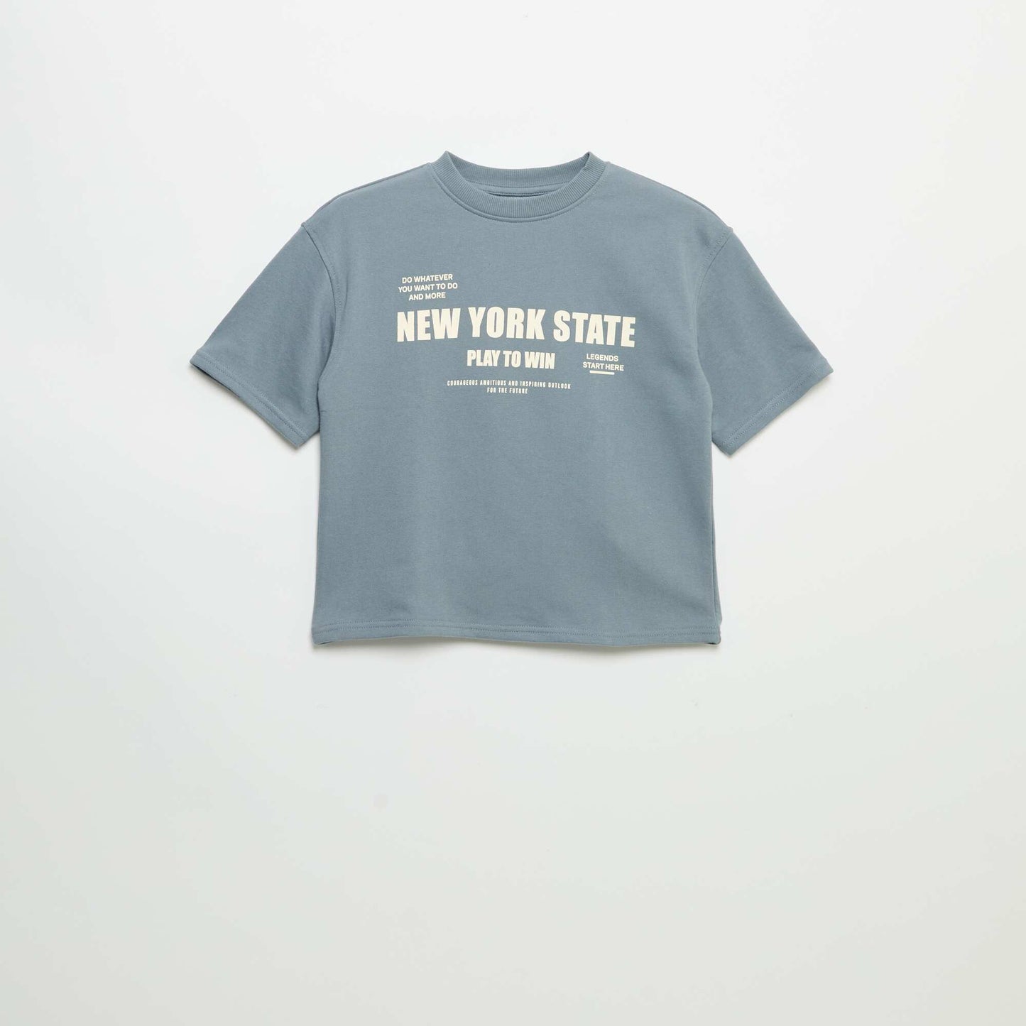Short-sleeved printed T-shirt BLUE