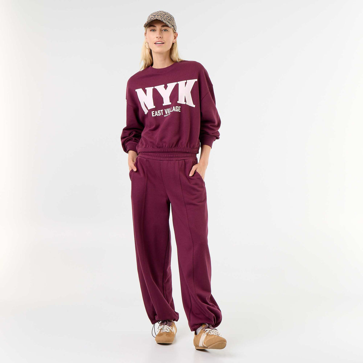 Crop top sweatshirt PURPLE