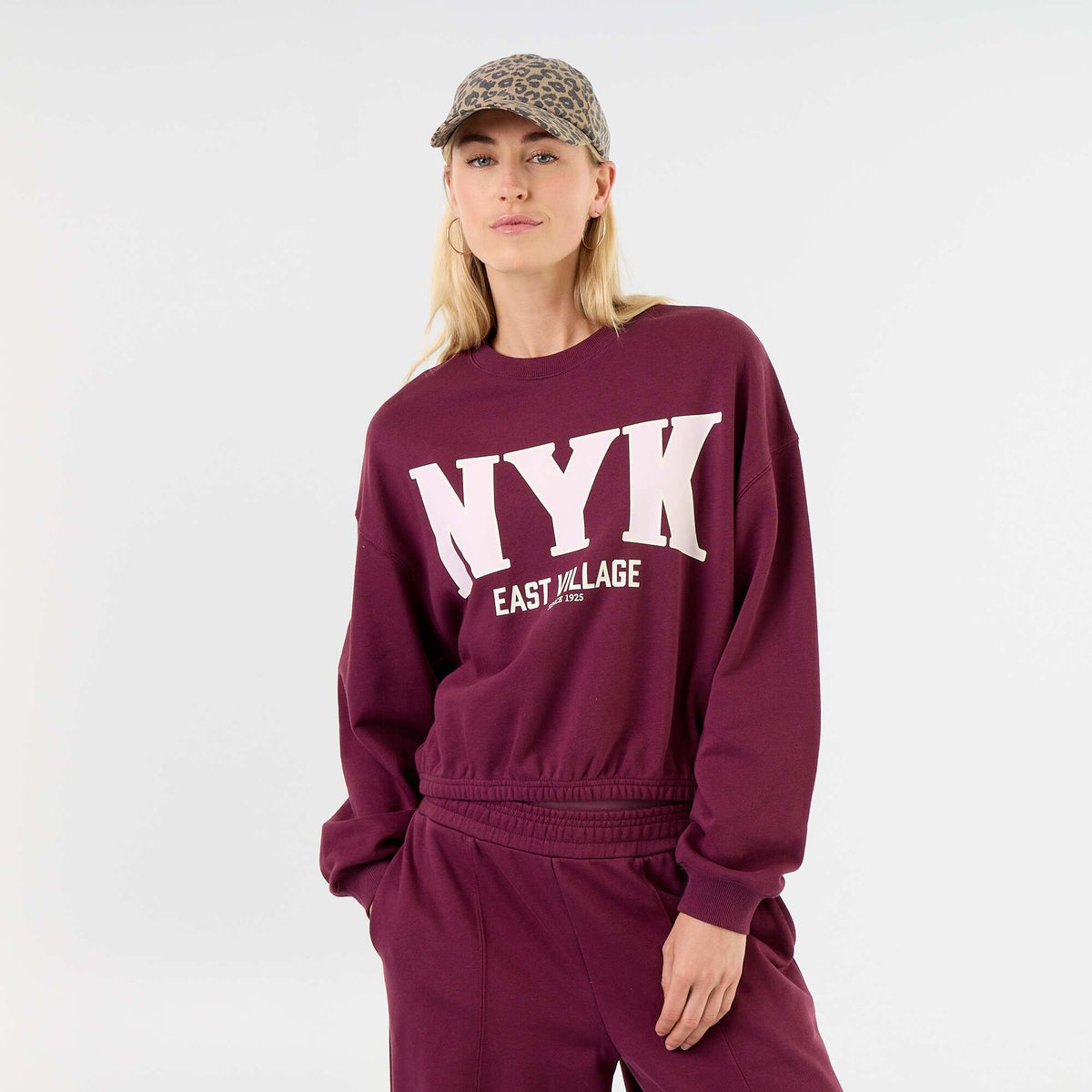 Crop top sweatshirt PURPLE