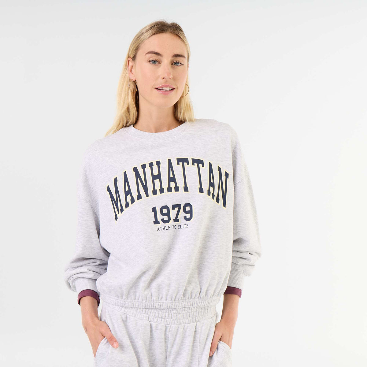 Crop top sweatshirt GREY
