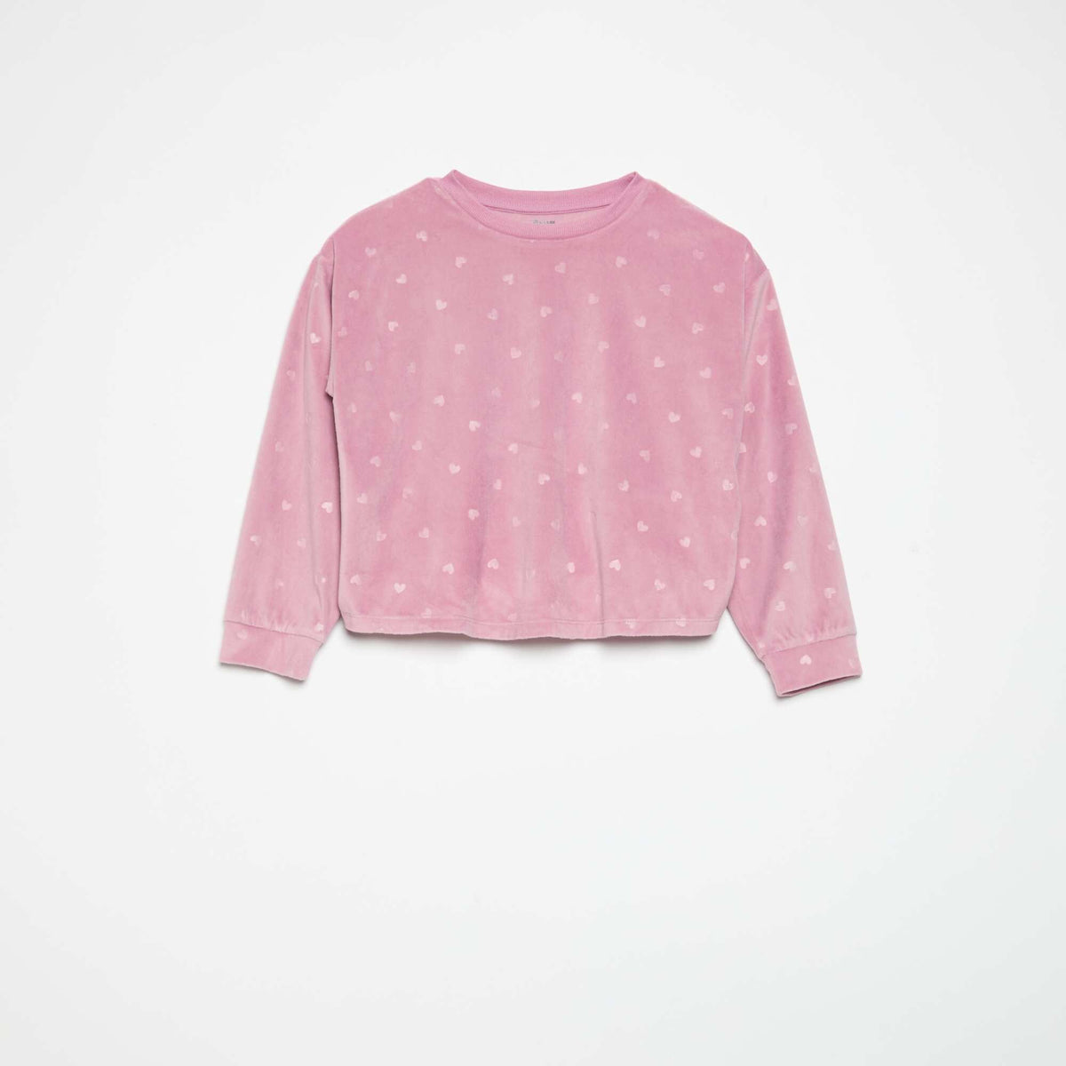 2-Piece Printed Pajama Set - Sweatshirt & Pants PINK