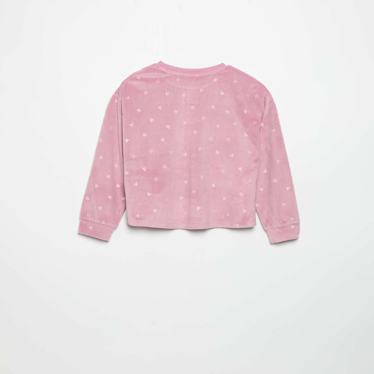 2-Piece Printed Pajama Set - Sweatshirt & Pants PINK