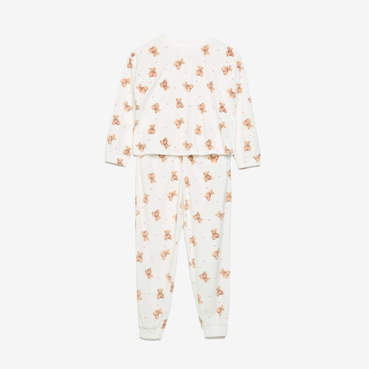 2-Piece Printed Pajama Set - Sweatshirt & Pants ECRU