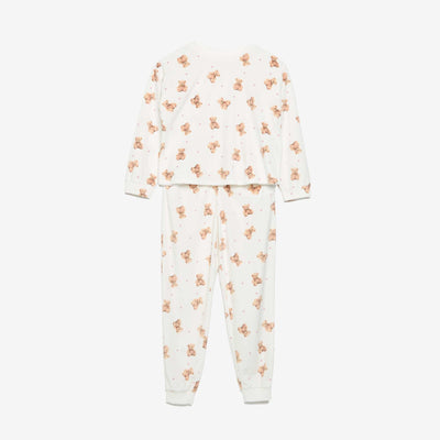 2-Piece Printed Pajama Set - Sweatshirt & Pants ECRU