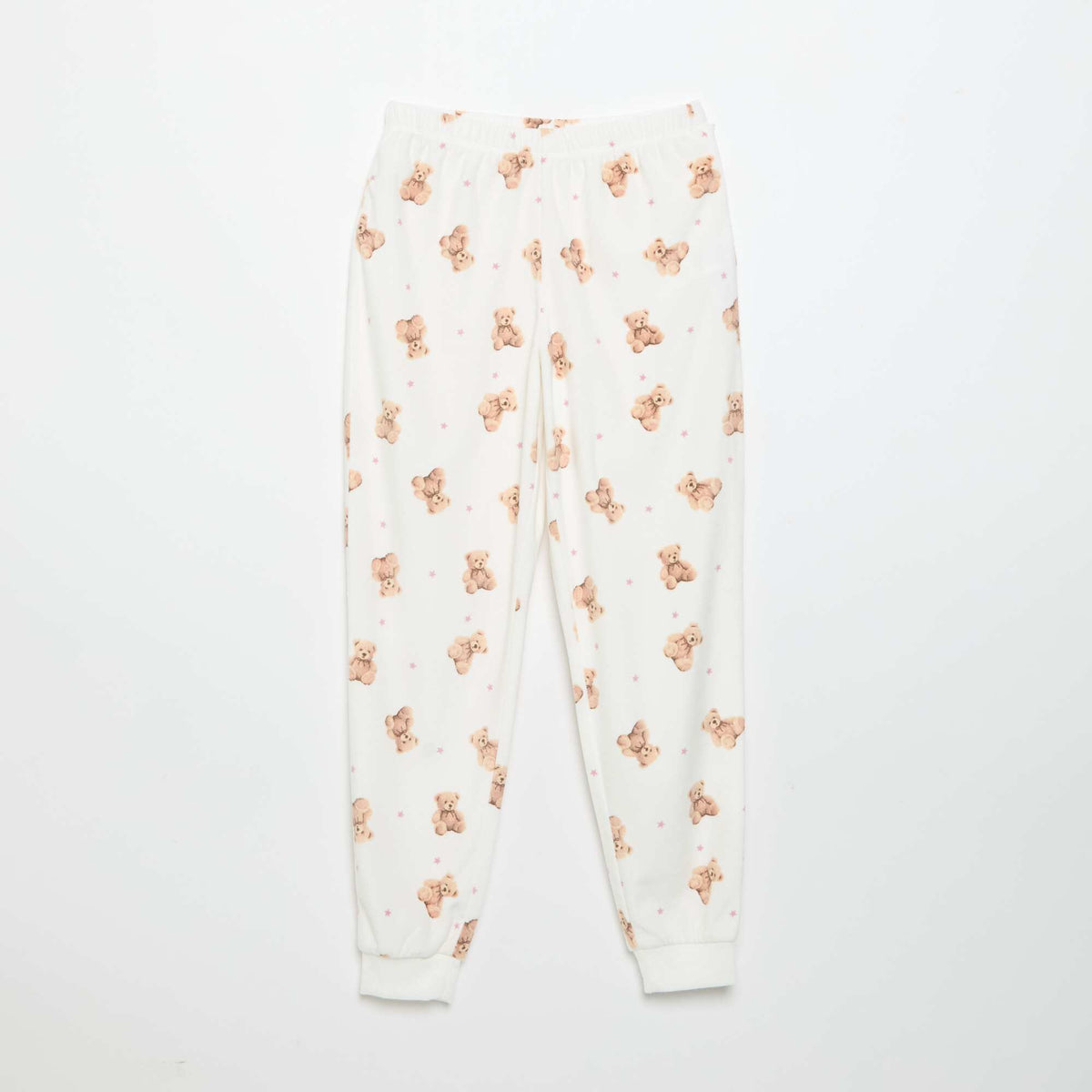 2-Piece Printed Pajama Set - Sweatshirt & Pants ECRU