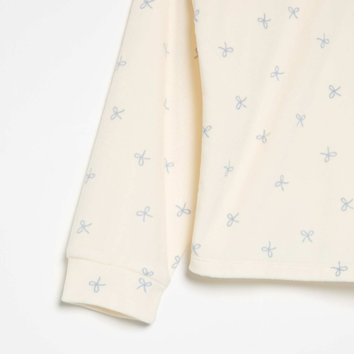 2-Piece Printed Pajama Set - Sweatshirt & Pants ECRU