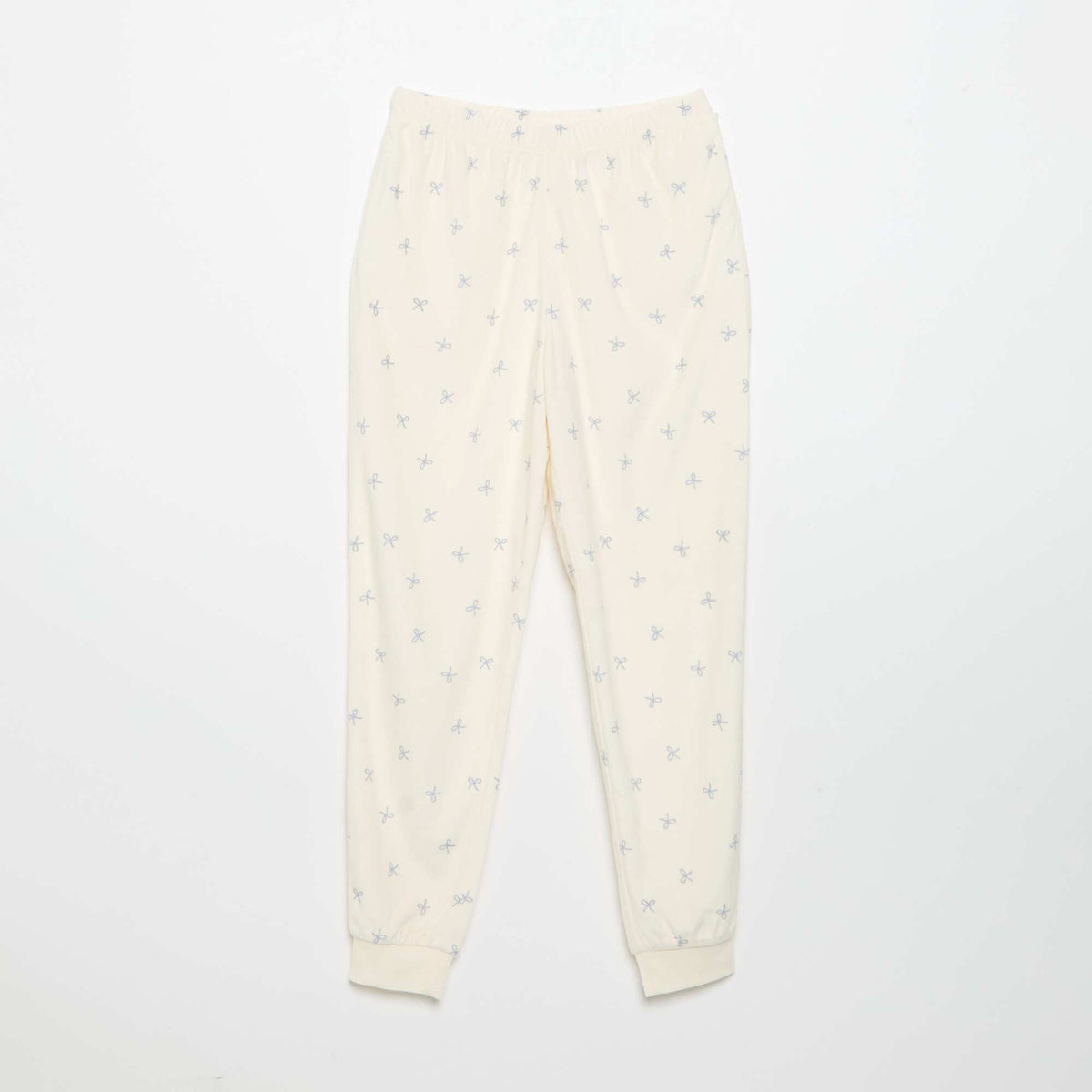 2-Piece Printed Pajama Set - Sweatshirt & Pants ECRU
