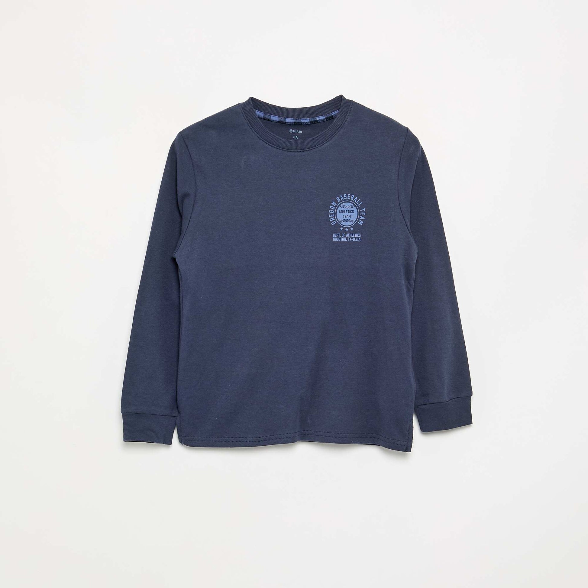2-Piece Pajama Set - Long-Sleeved T-Shirt + Trousers BLUE
