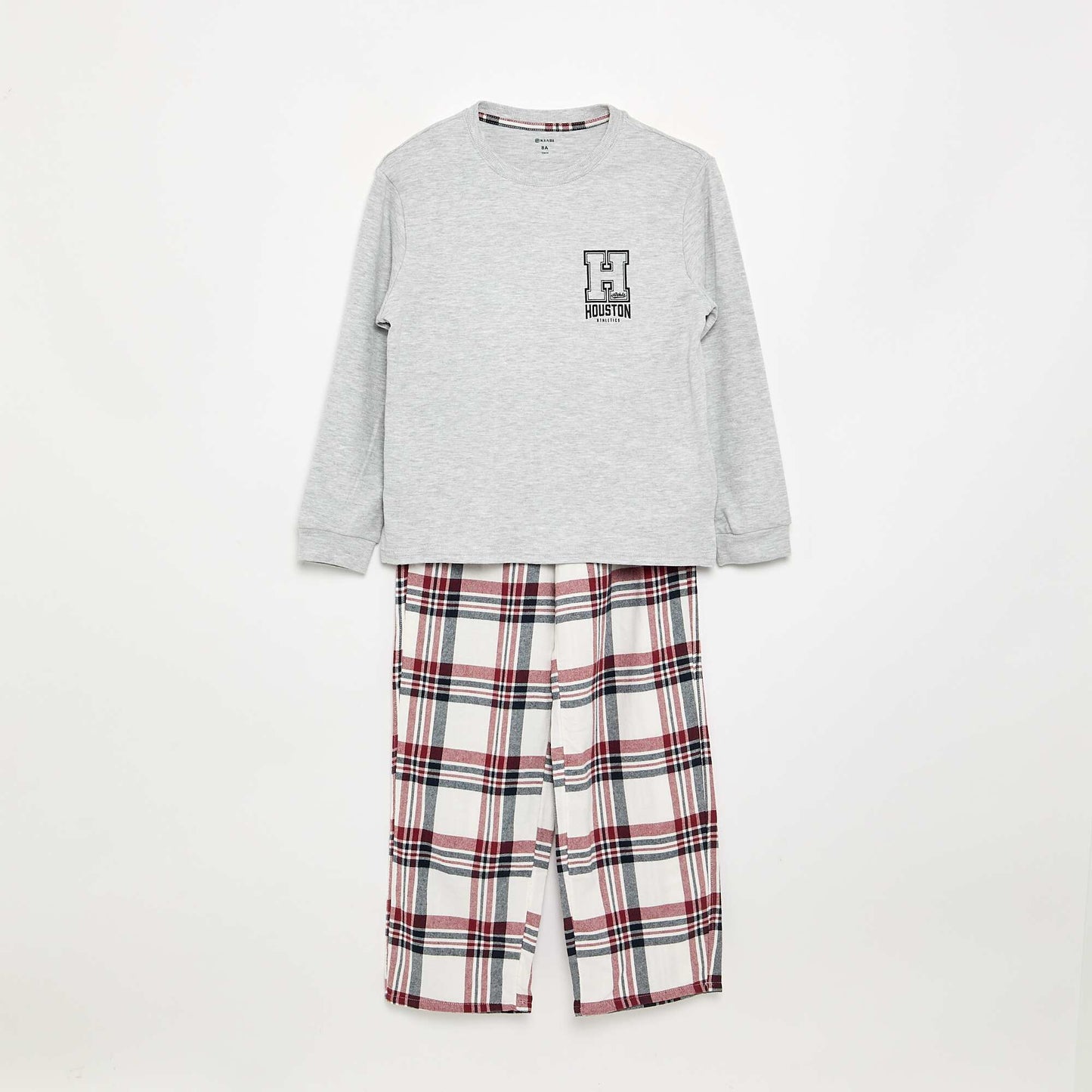2-Piece Pajama Set - Long-Sleeved T-Shirt + Trousers GREY