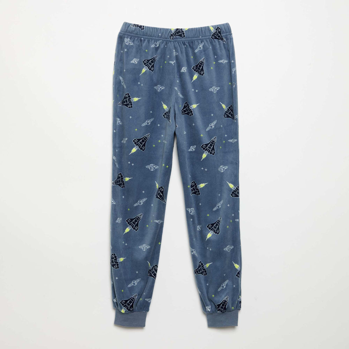 Cozy Fleece 2-Piece Pajamas - Sweatshirt + Pants BLUE