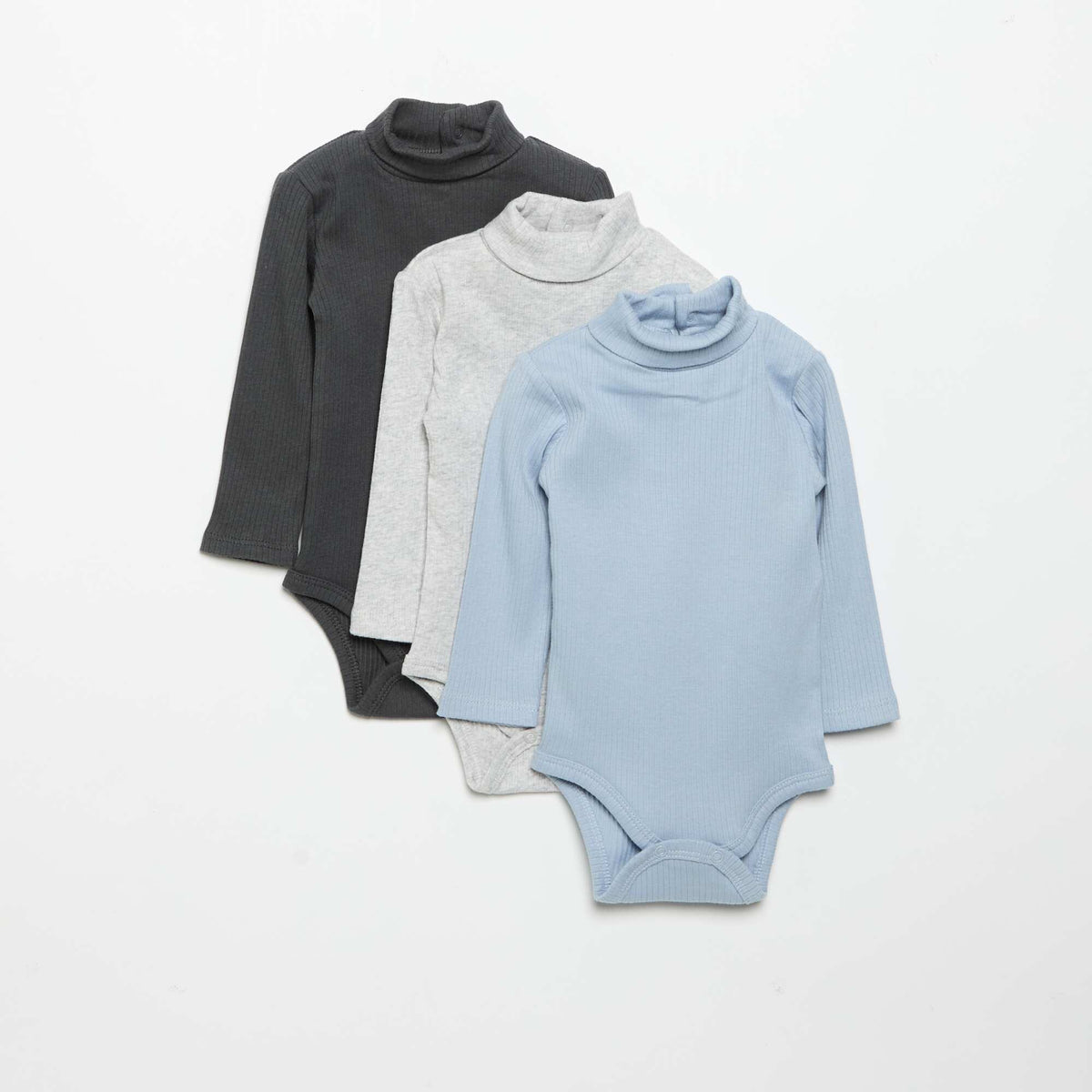 Pack of 3 Turtleneck Bodysuits BLUE