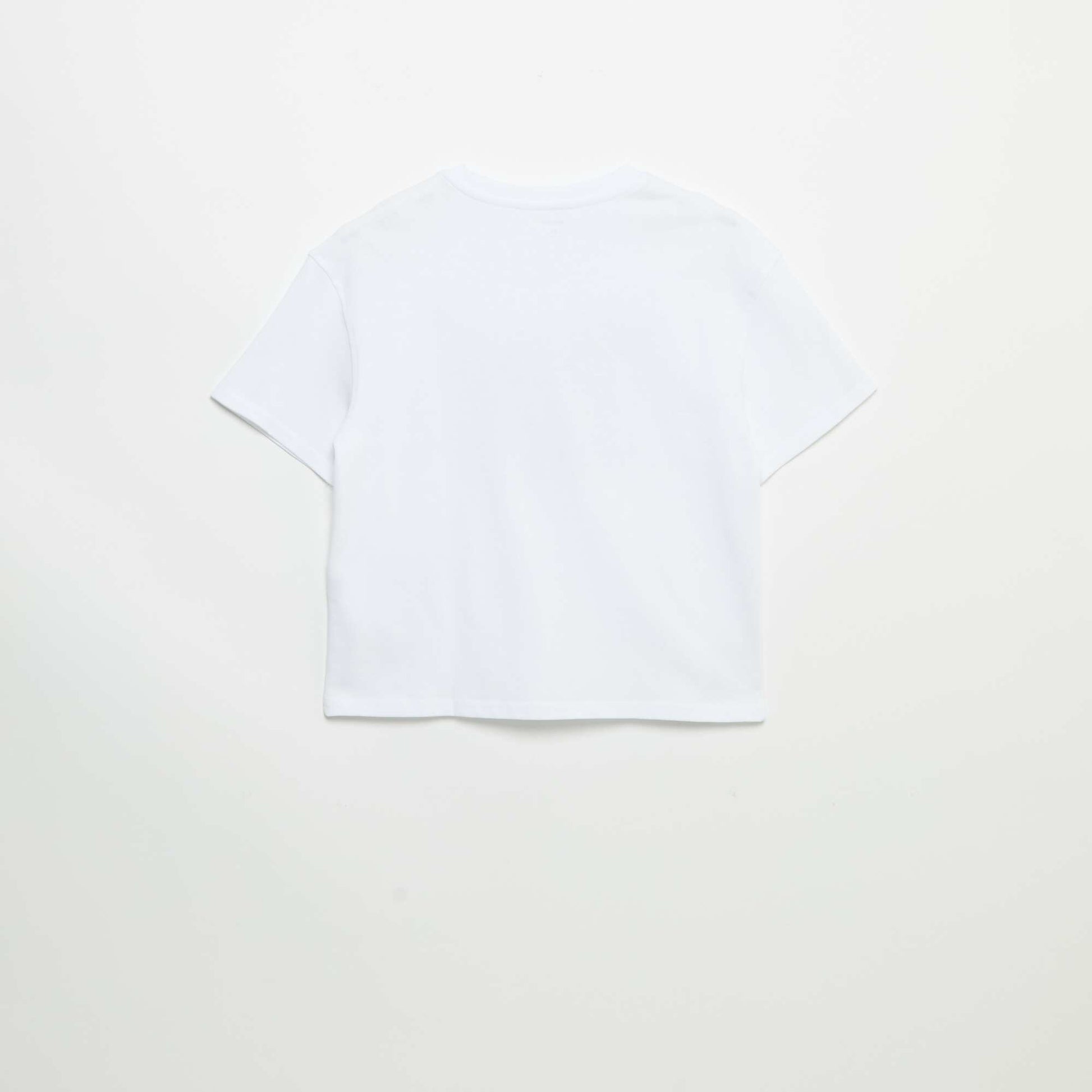 Short-sleeved vintage skate print T-shirt WHITE