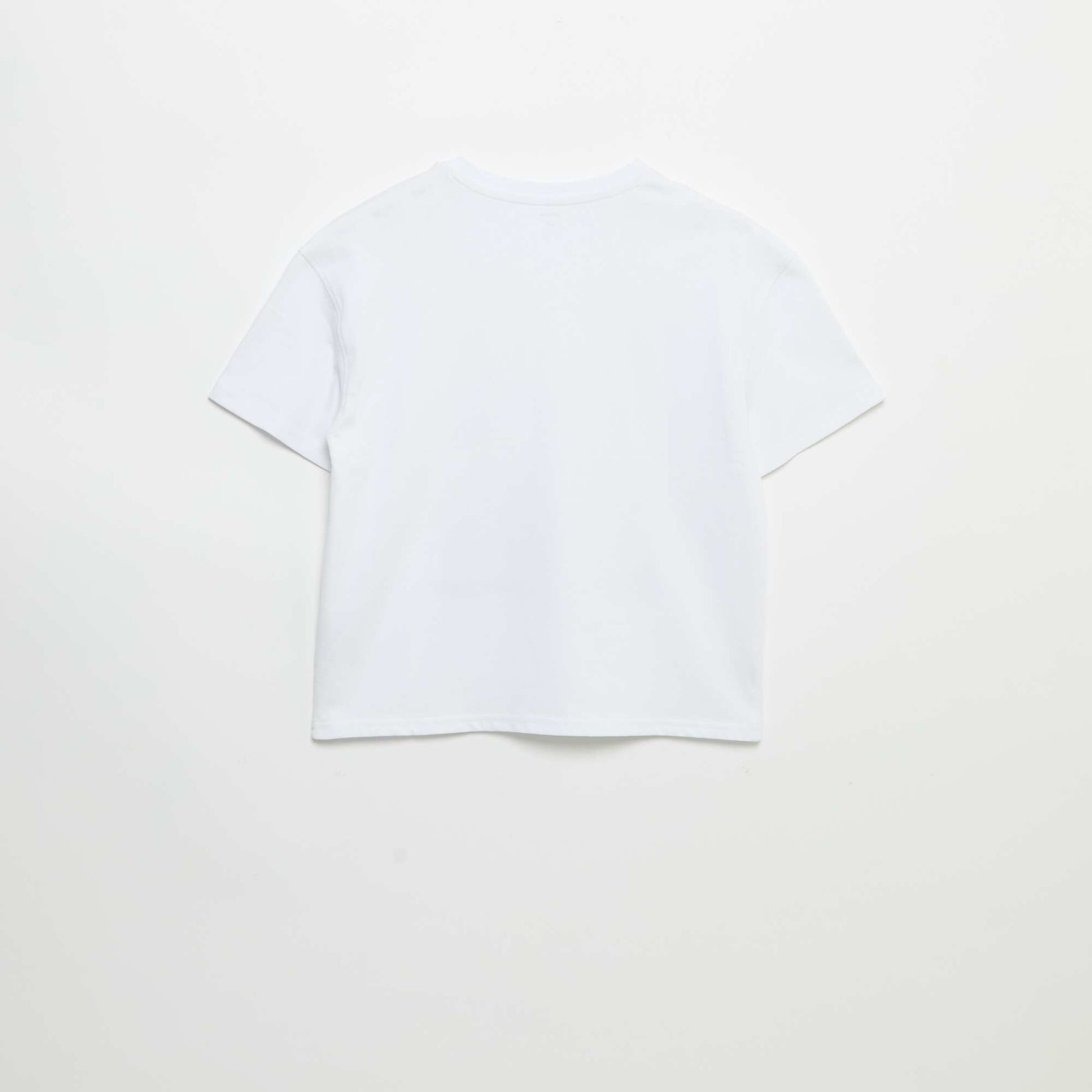 Short-sleeved vintage skate print T-shirt WHITE