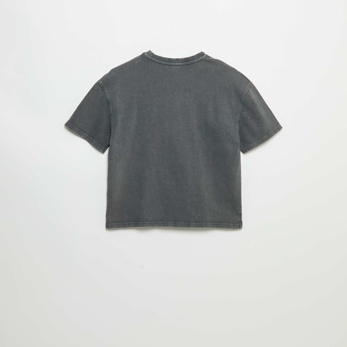 Short-sleeved vintage skate print T-shirt GREY
