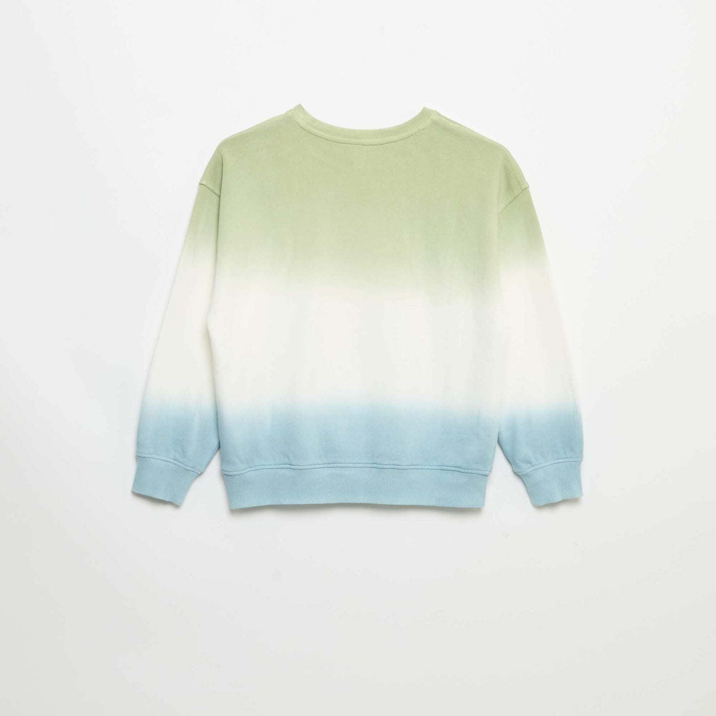 Tie-dye printed round neck sweatshirt BLUE