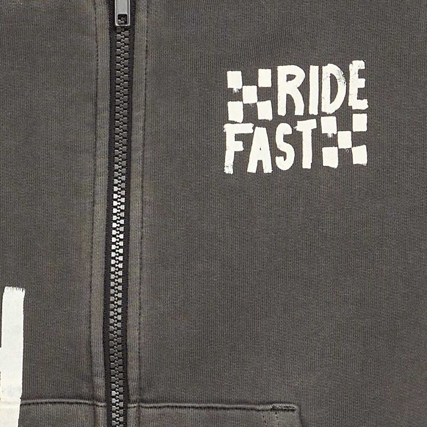 Washed Effect Hooded Sweatshirt with Kangaroo Pockets GREY