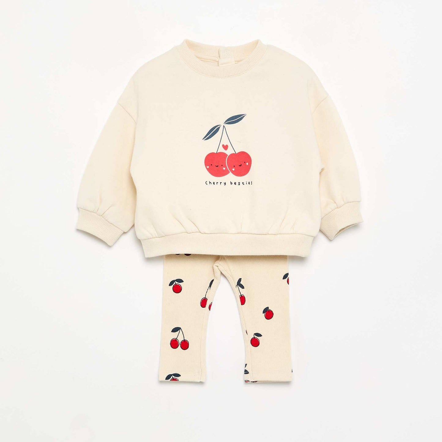 Printed sweatshirt and leggings set WHITE