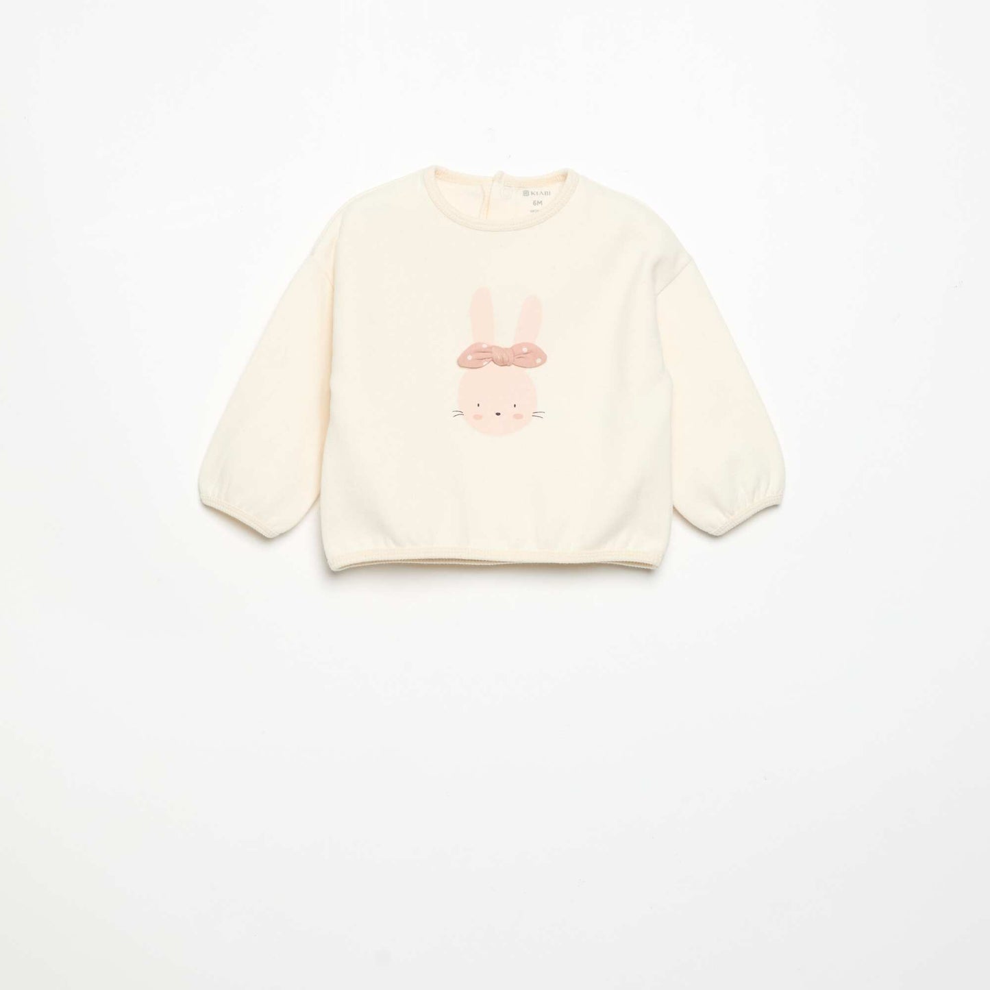 2-piece Fleece Jogging Set - Sweatshirt + Trousers WHITE