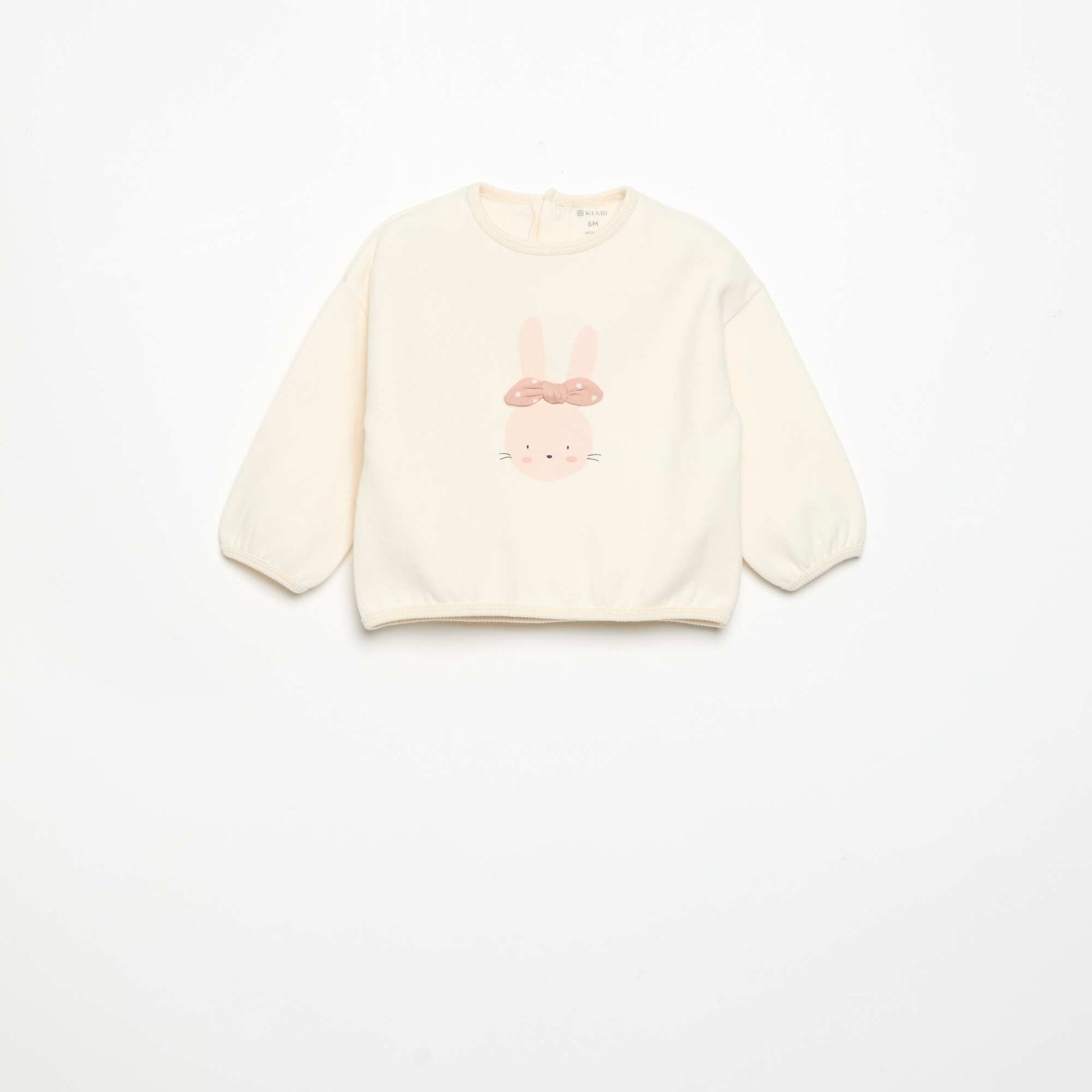 2-piece Fleece Jogging Set - Sweatshirt + Trousers WHITE