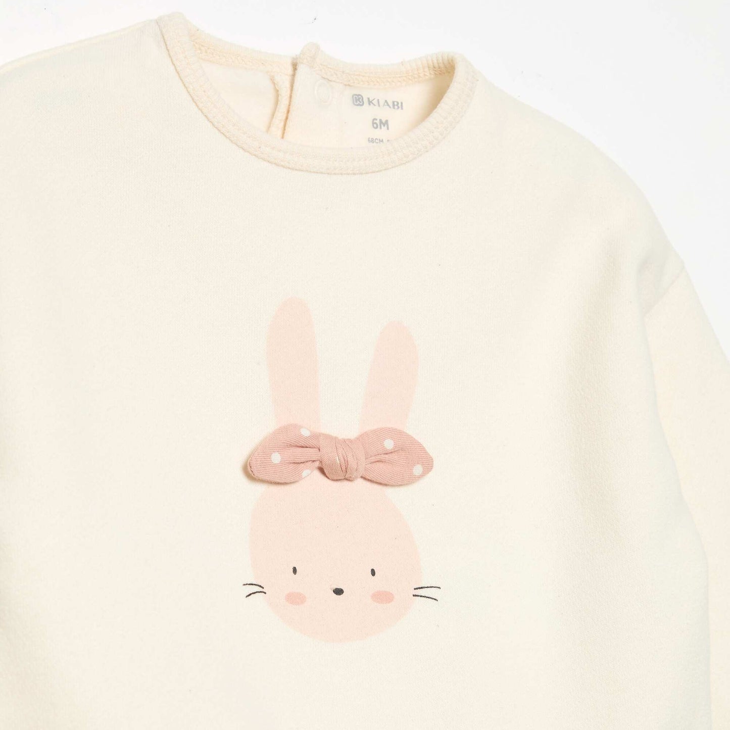 2-piece Fleece Jogging Set - Sweatshirt + Trousers WHITE