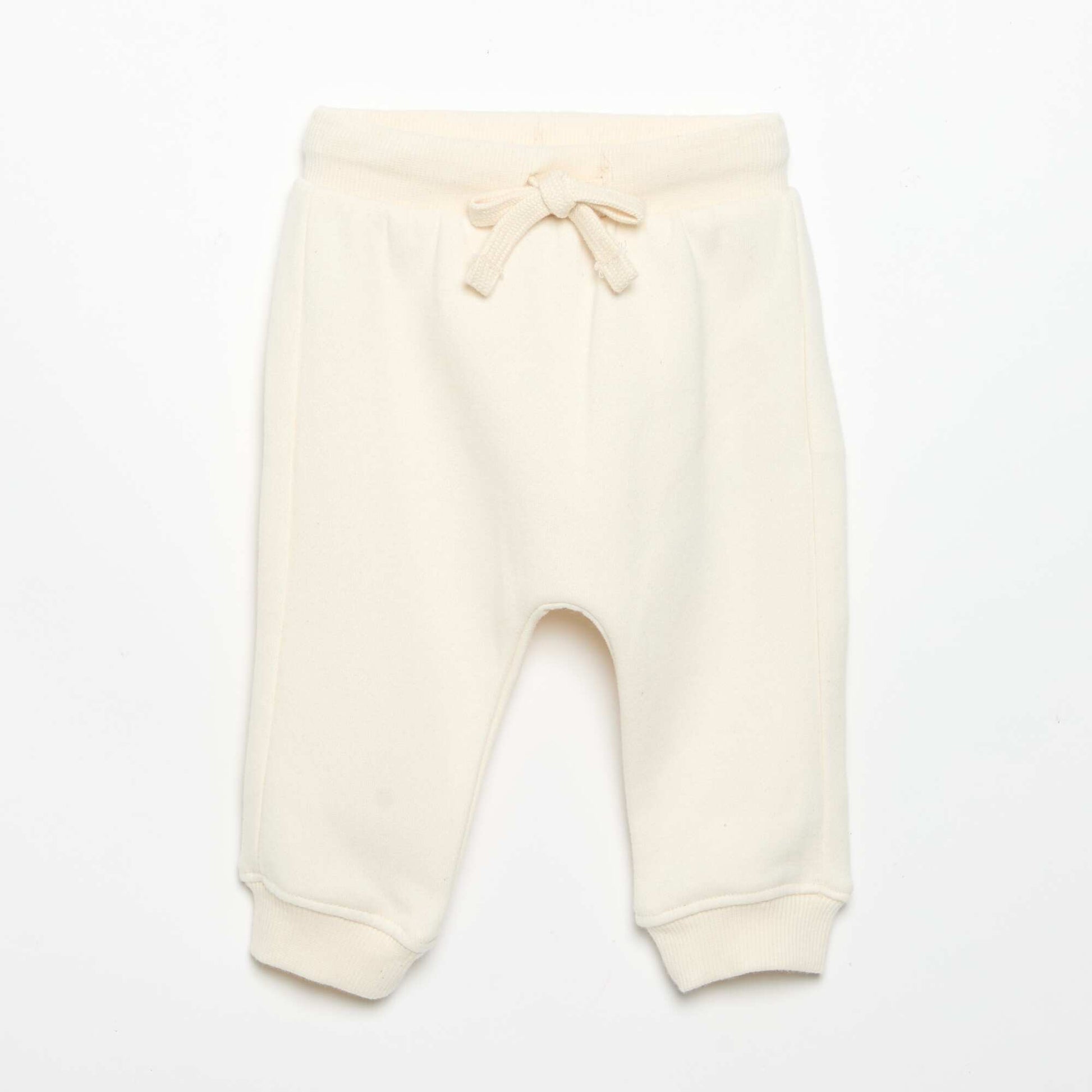 2-piece Fleece Jogging Set - Sweatshirt + Trousers WHITE