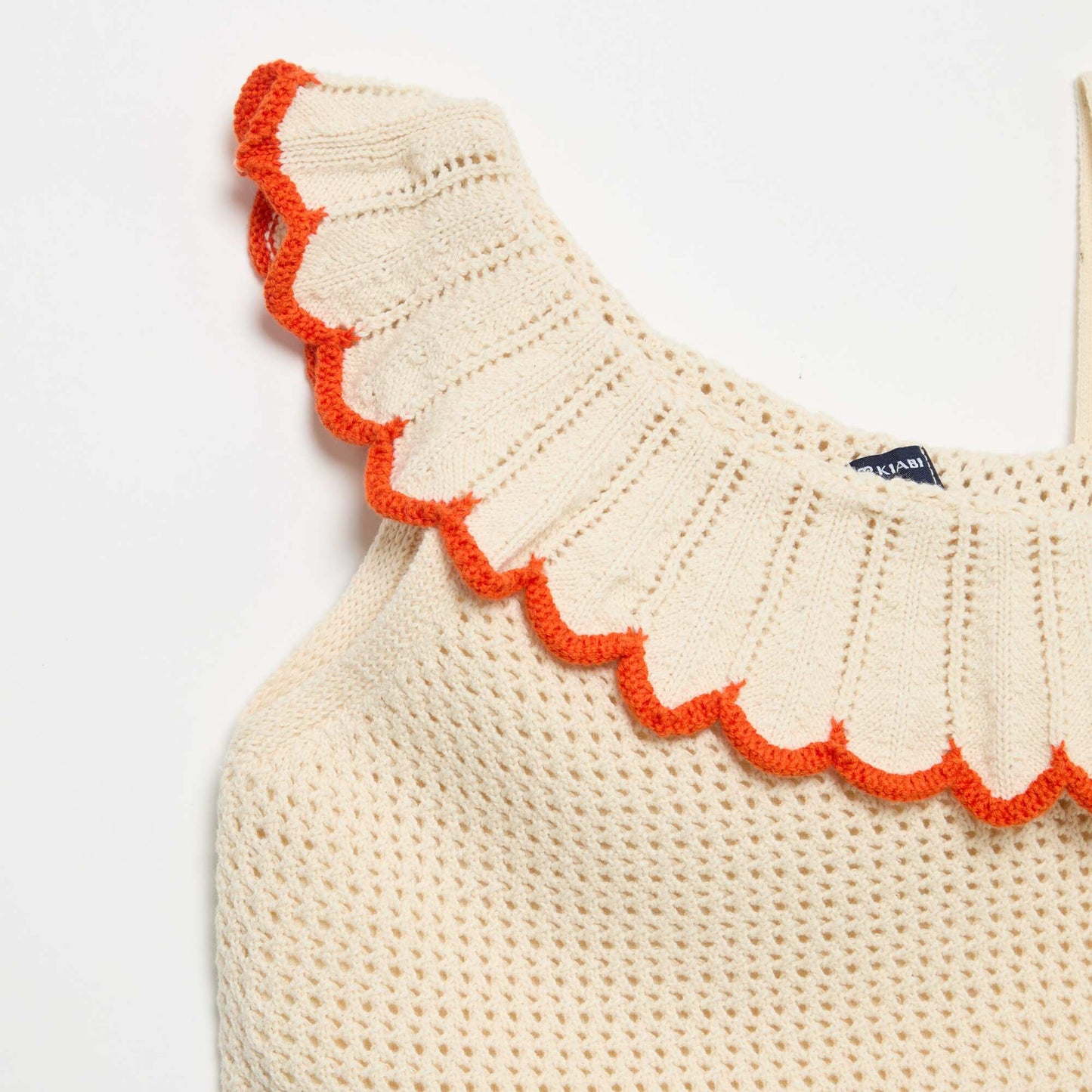 Asymmetric knit top BEIGE